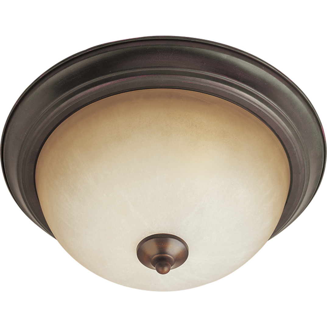 Essentials - 584x 2 Light 13.5 inch Oil Rubbed Bronze Flush Mount Ceiling Light in Wilshire