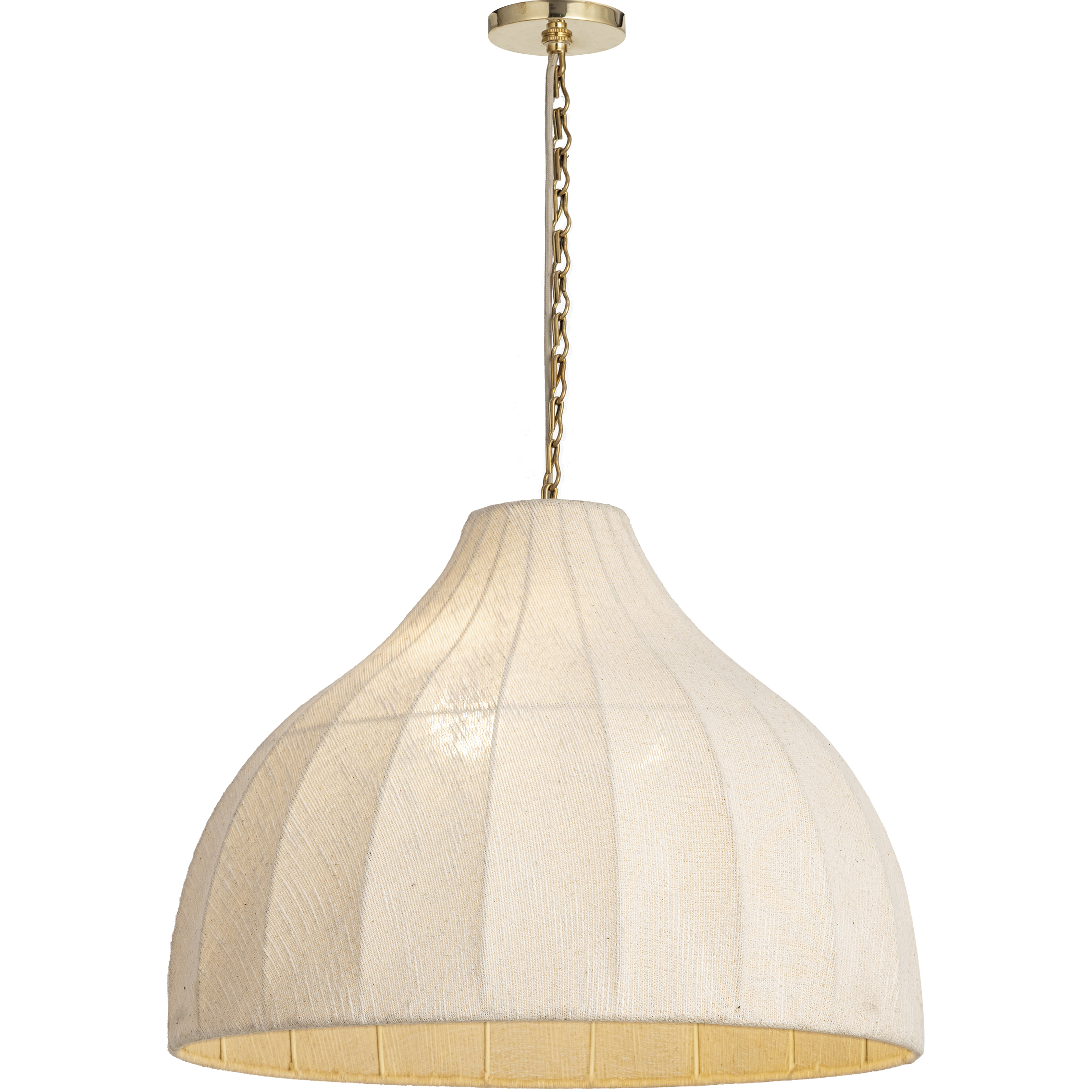 Hearthveil 1 Light 24 inch Natural Aged Brass Single Pendant Ceiling Light