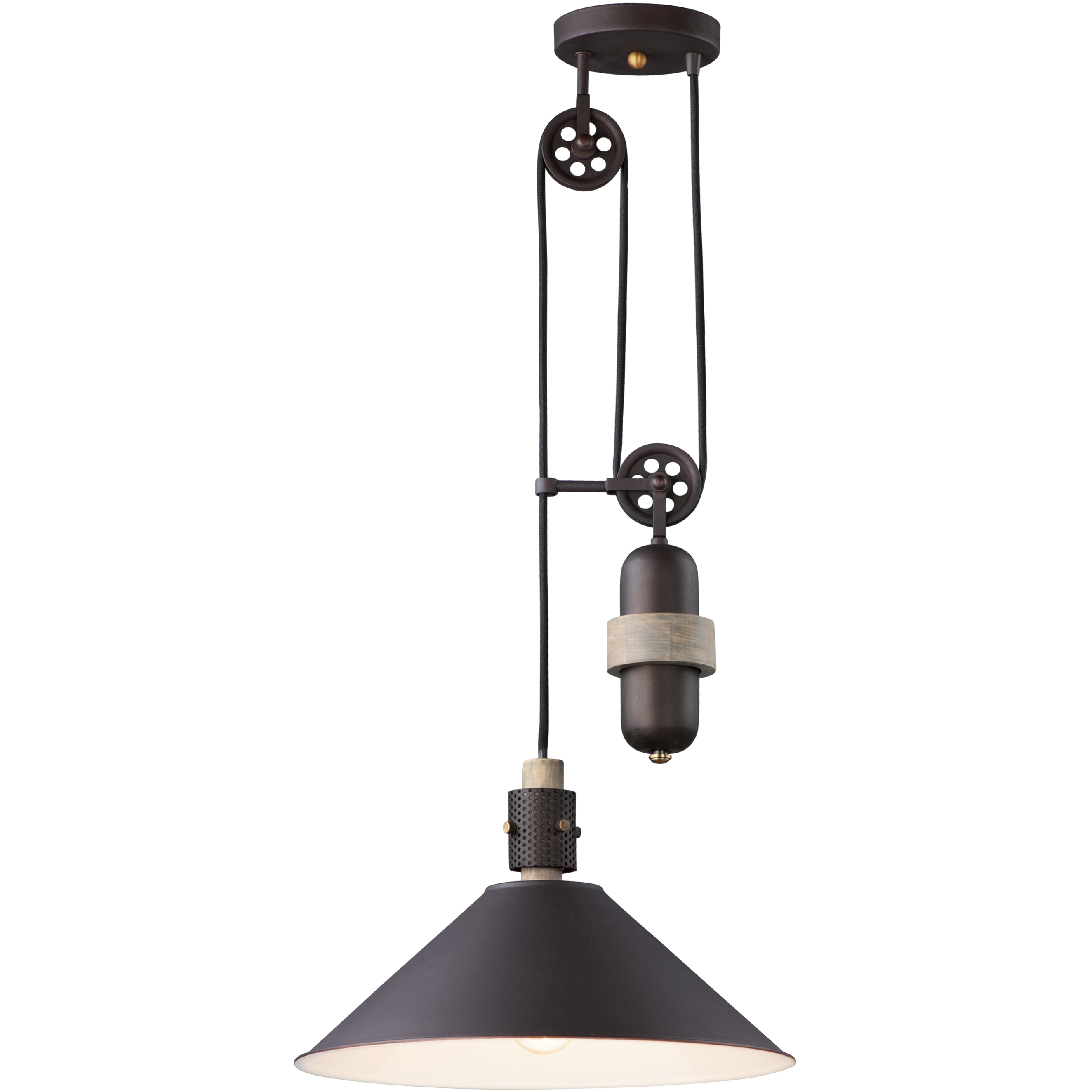 Tucson 1 Light 16 inch Oil Rubbed Bronze and Weathered Wood Single Pendant Ceiling Light