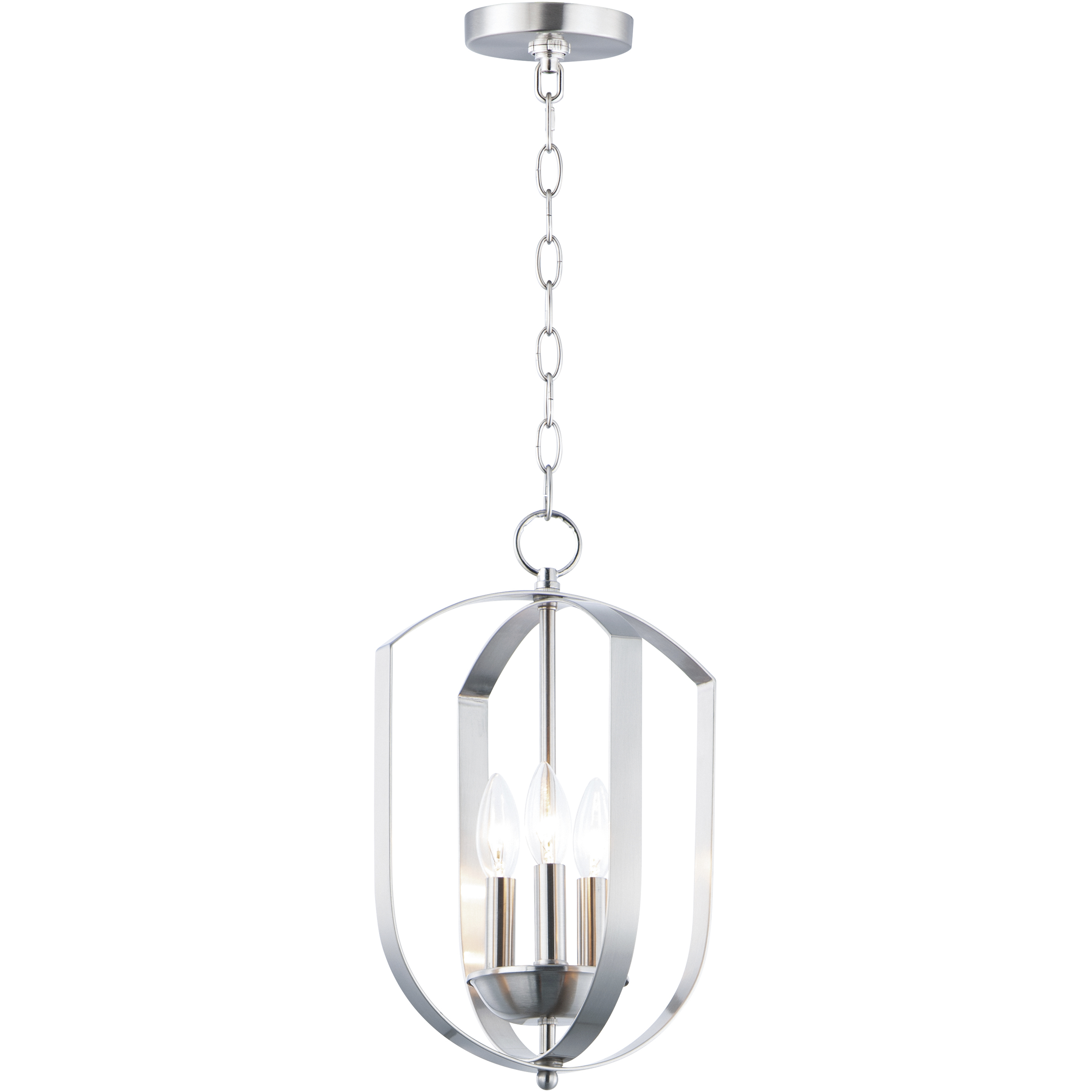 Provident 3 Light 10 inch Satin Nickel Chandelier Ceiling Light