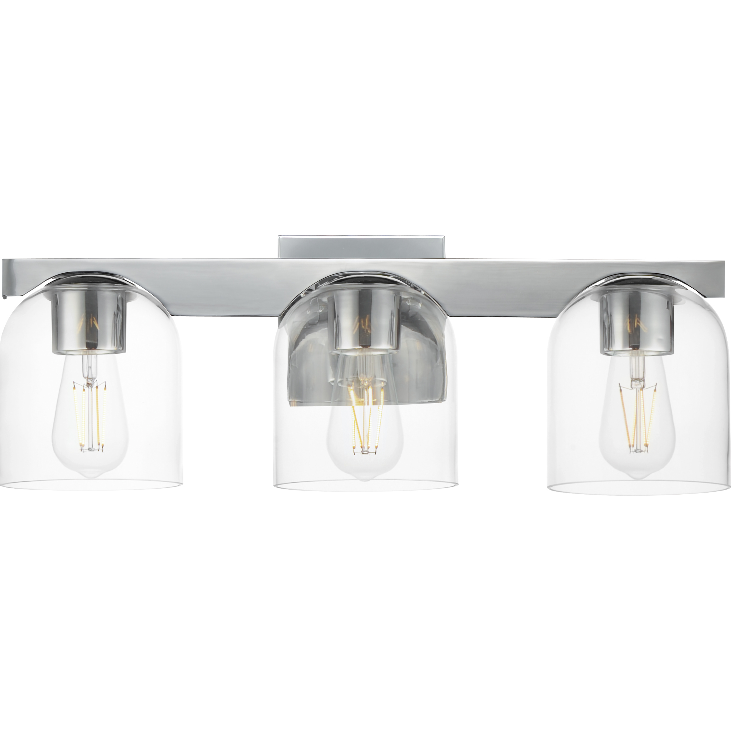 Scoop 3 Light 21.5 inch Polished Chrome Bath Vanity Wall Light in Clear