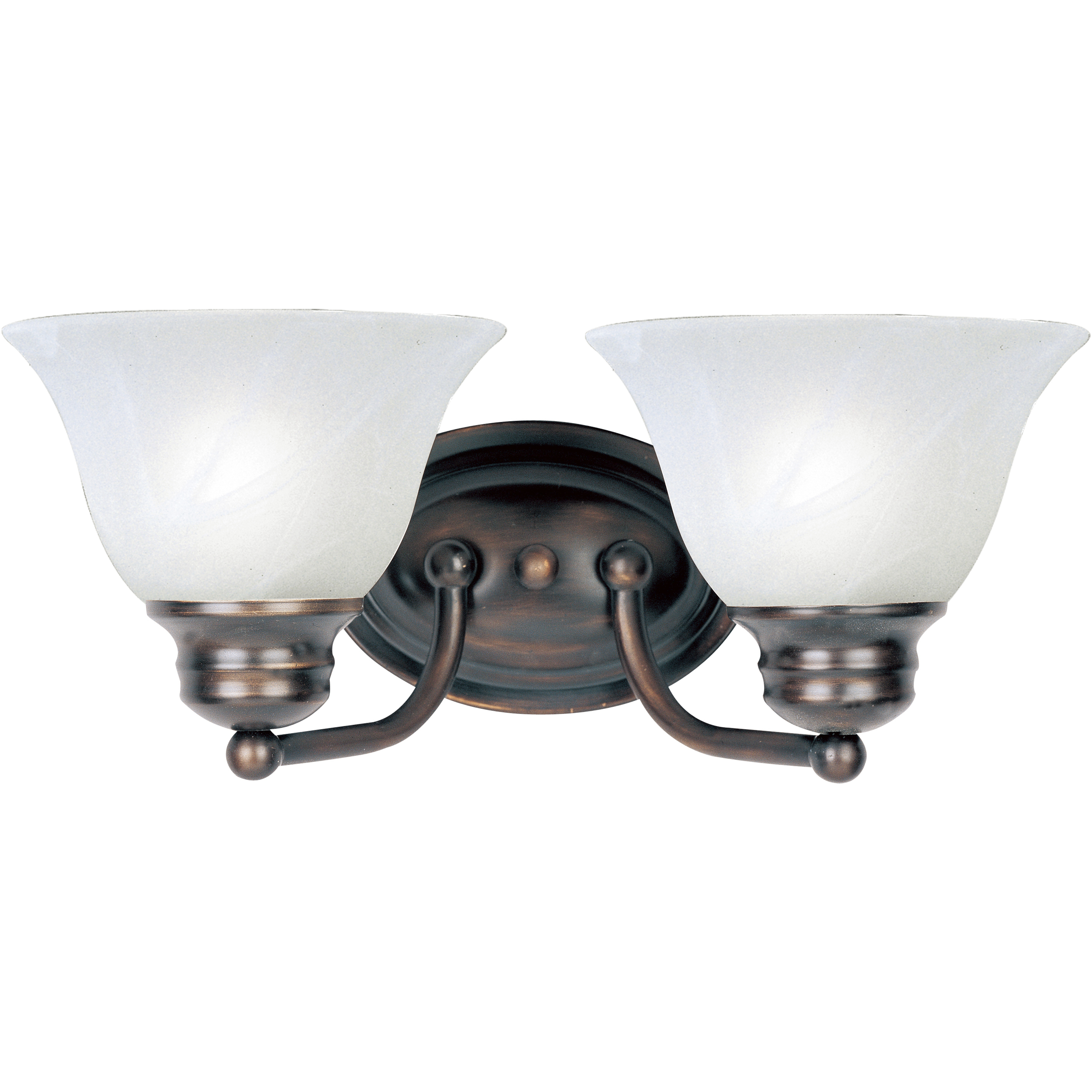 Malaga 2 Light 13.25 inch Oil Rubbed Bronze Bath Vanity Wall Light in Marble