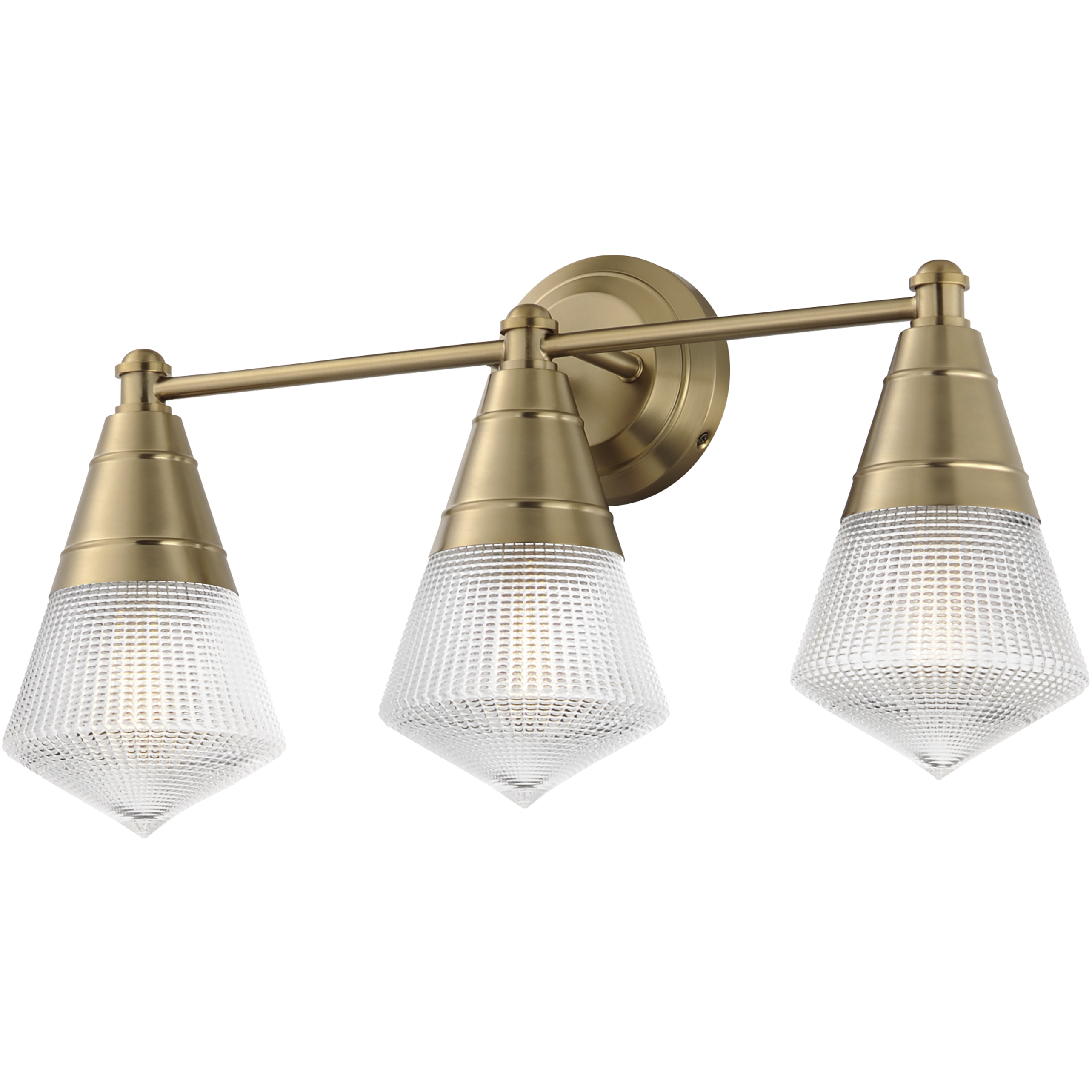 Hargreaves 3 Light 24 inch Natural Aged Brass Bath Vanity Wall Light
