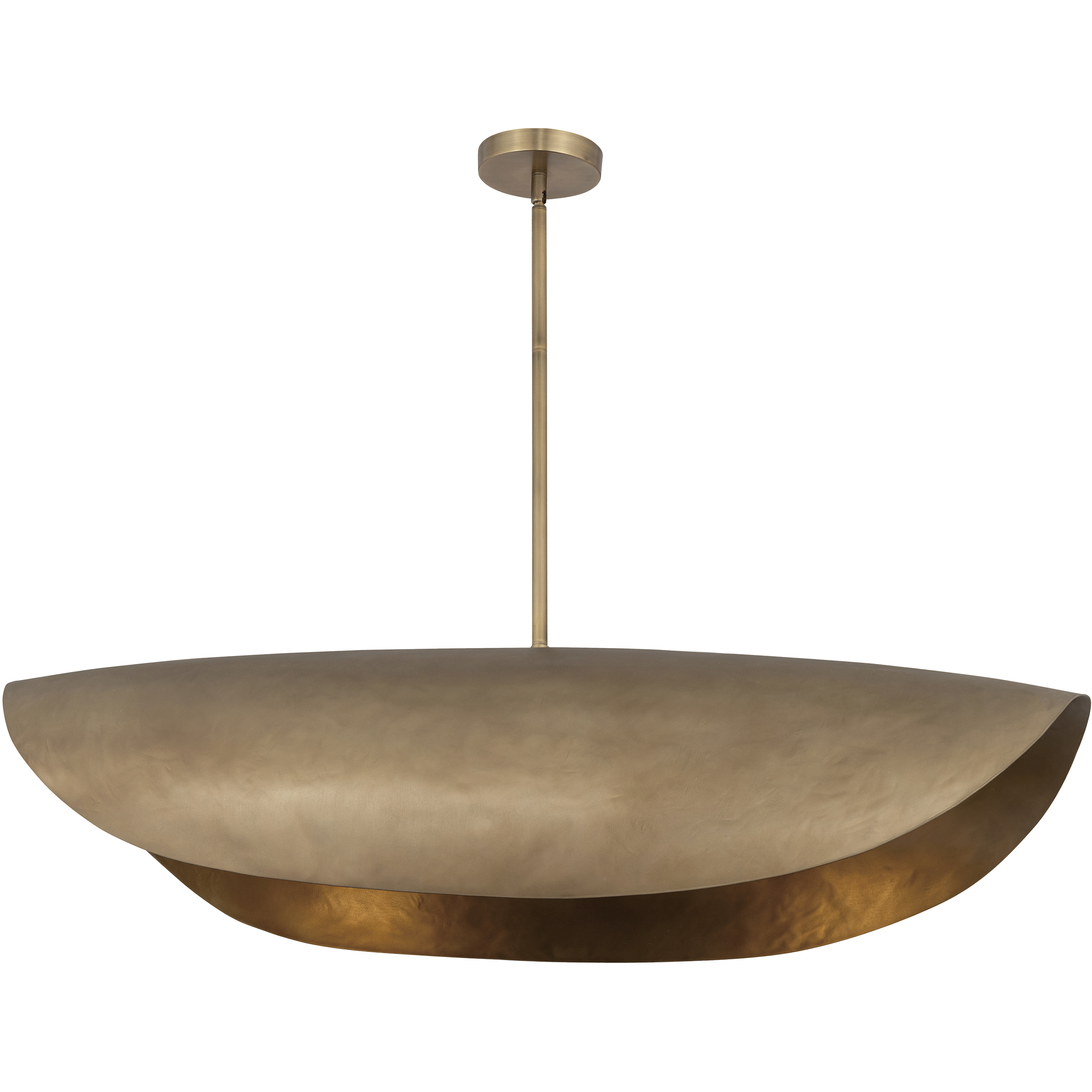 Denarii 2 Light 43 inch Natural Gold Linear Pendant Ceiling Light