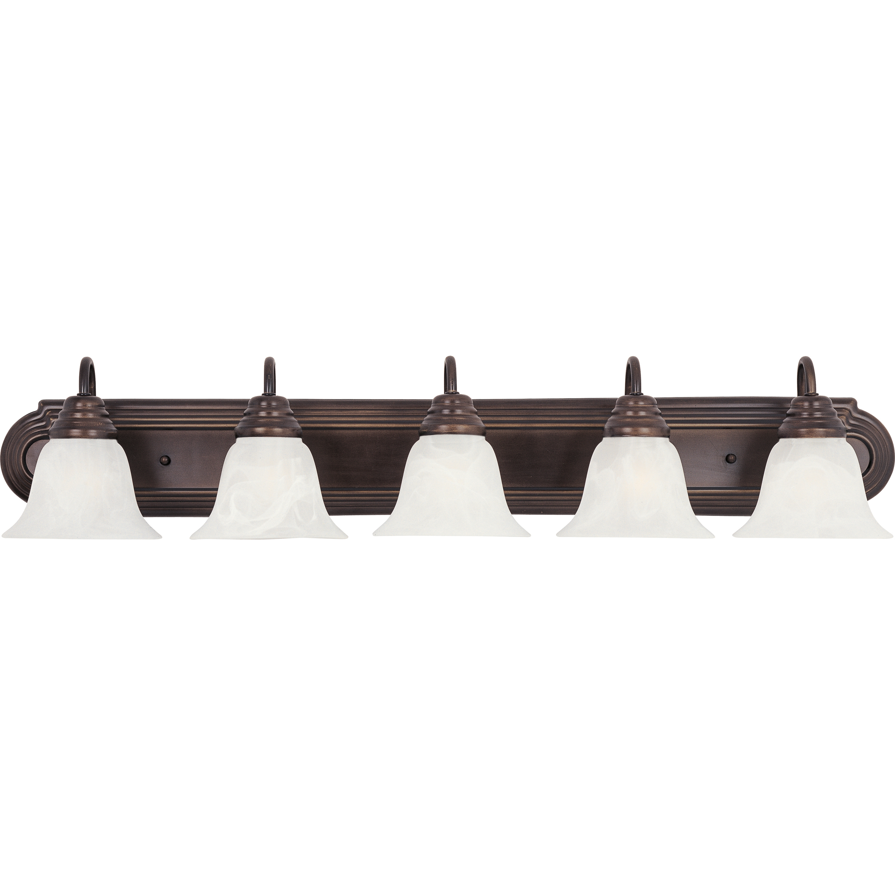 Essentials - 801x 5 Light 36 inch Oil Rubbed Bronze Bath Vanity Wall Light in Marble