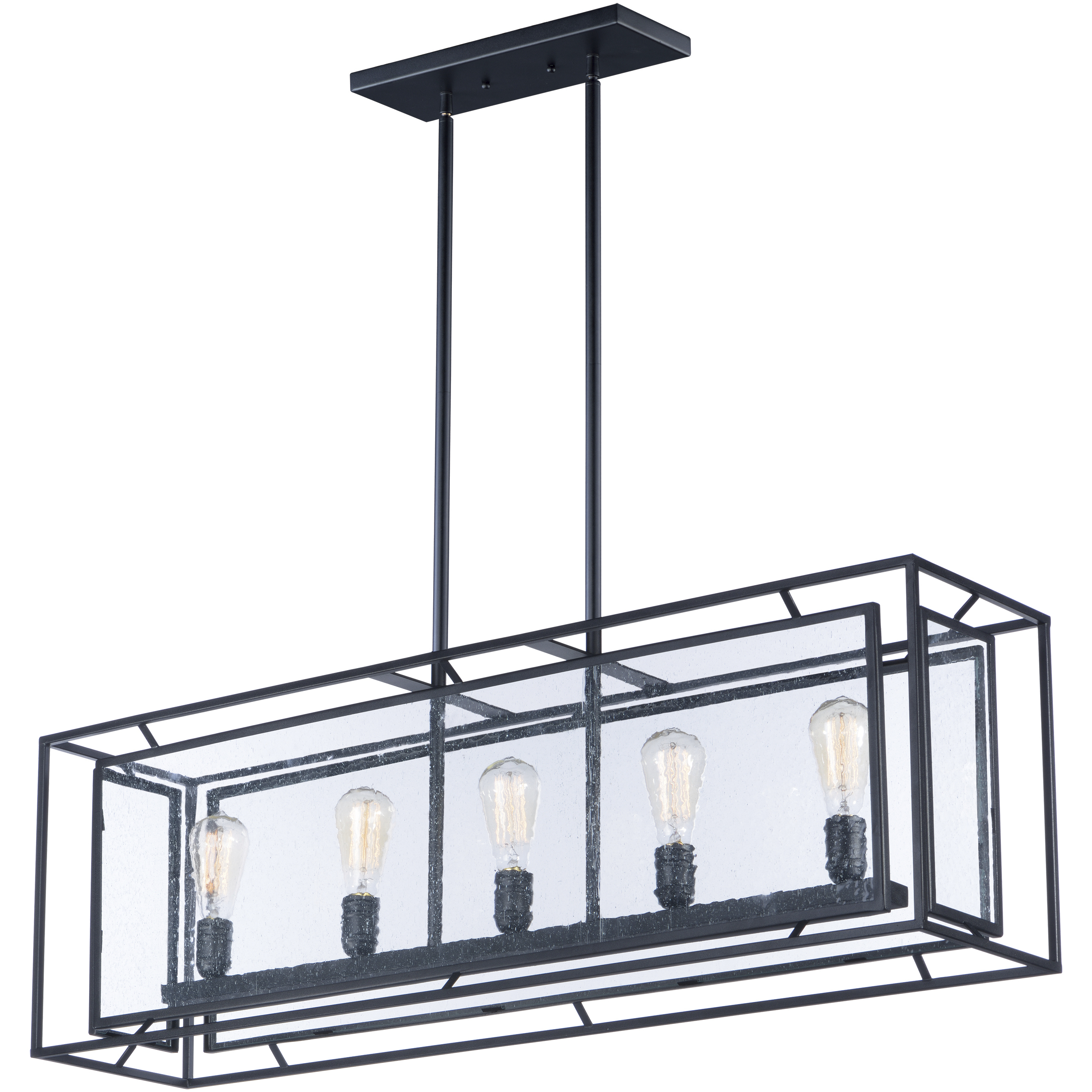 Era LED 9.75 inch Black Chandelier Ceiling Light