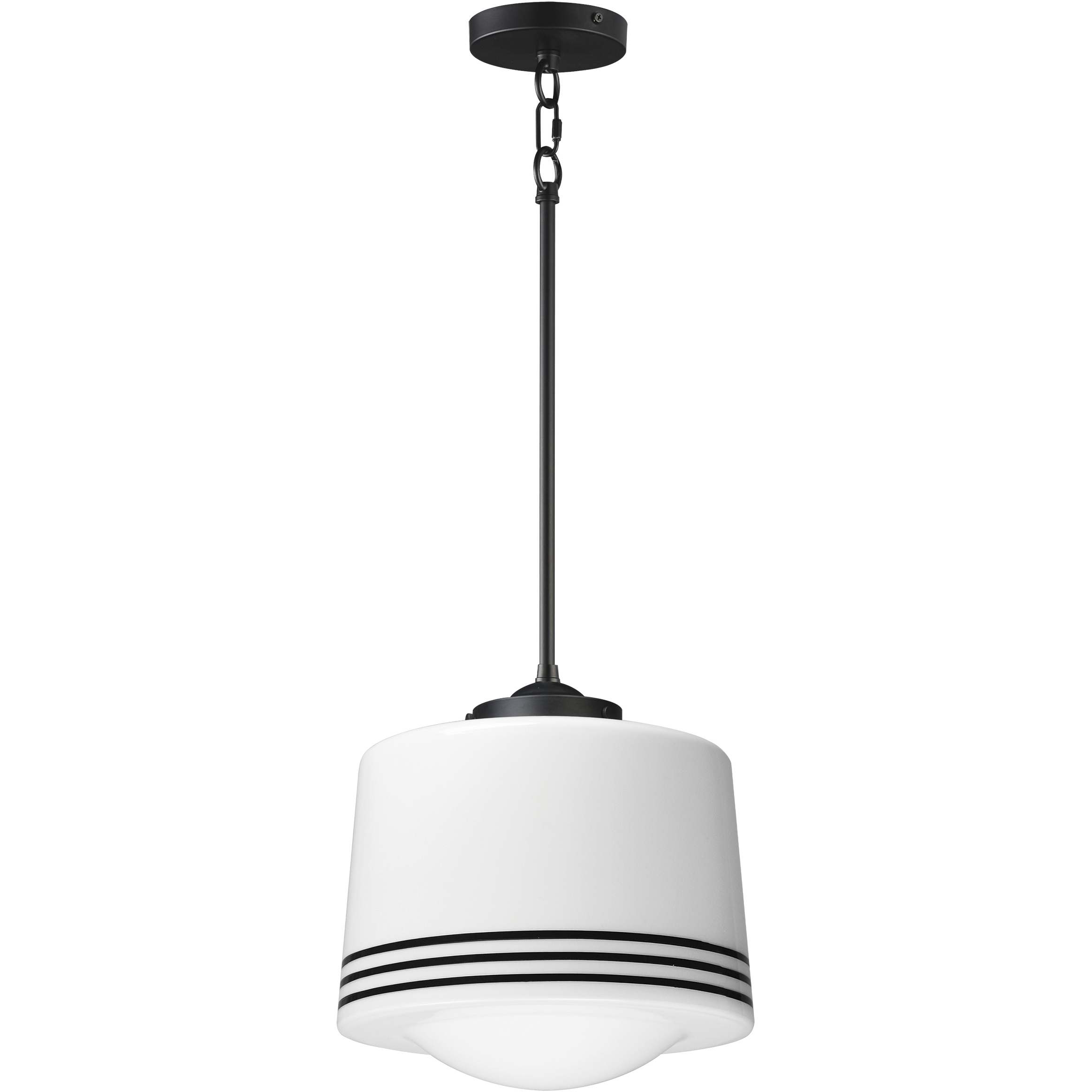 Eureka 1 Light 11.75 inch Black Single Pendant Ceiling Light