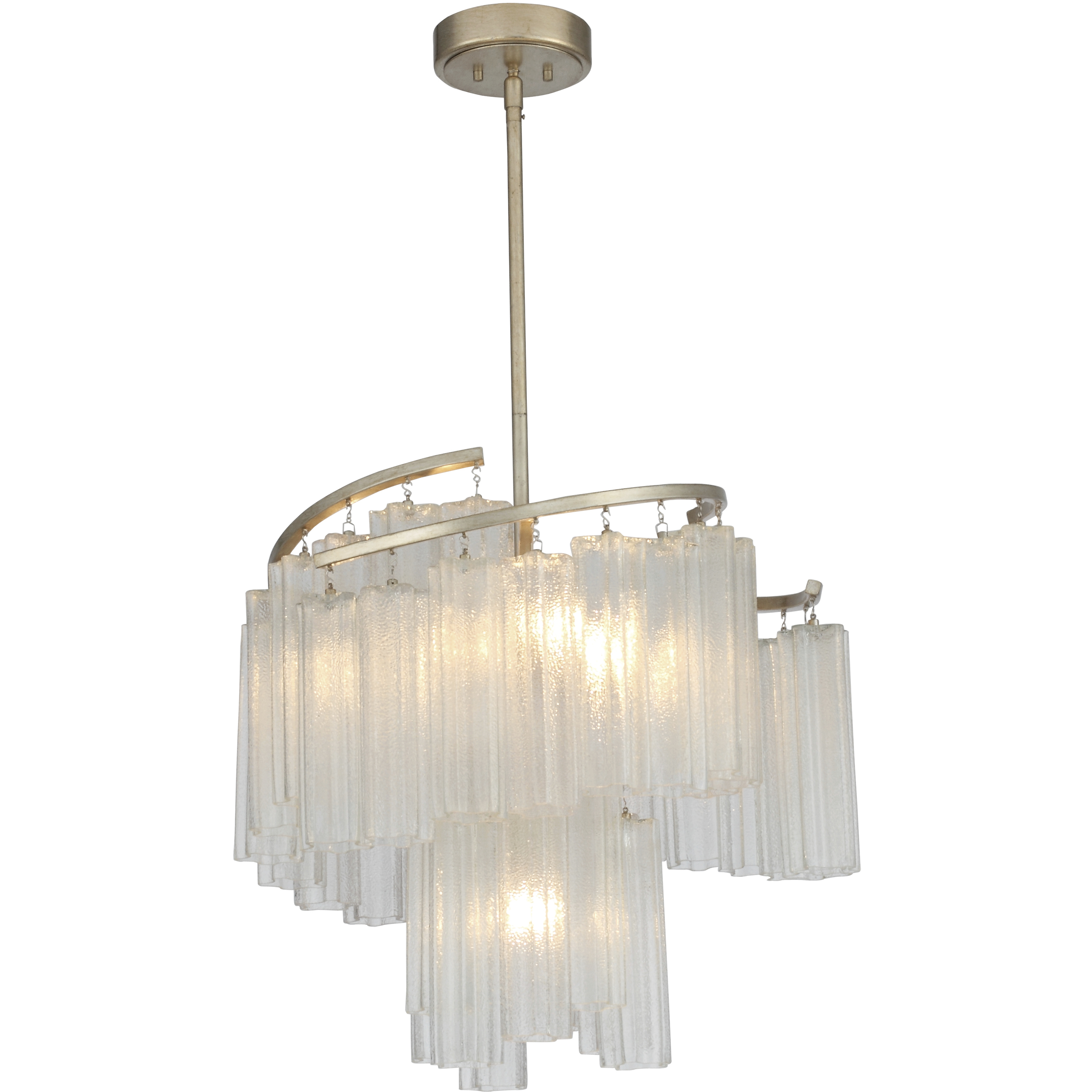 Victoria 7 Light 24.75 inch Golden Silver Single Pendant Ceiling Light