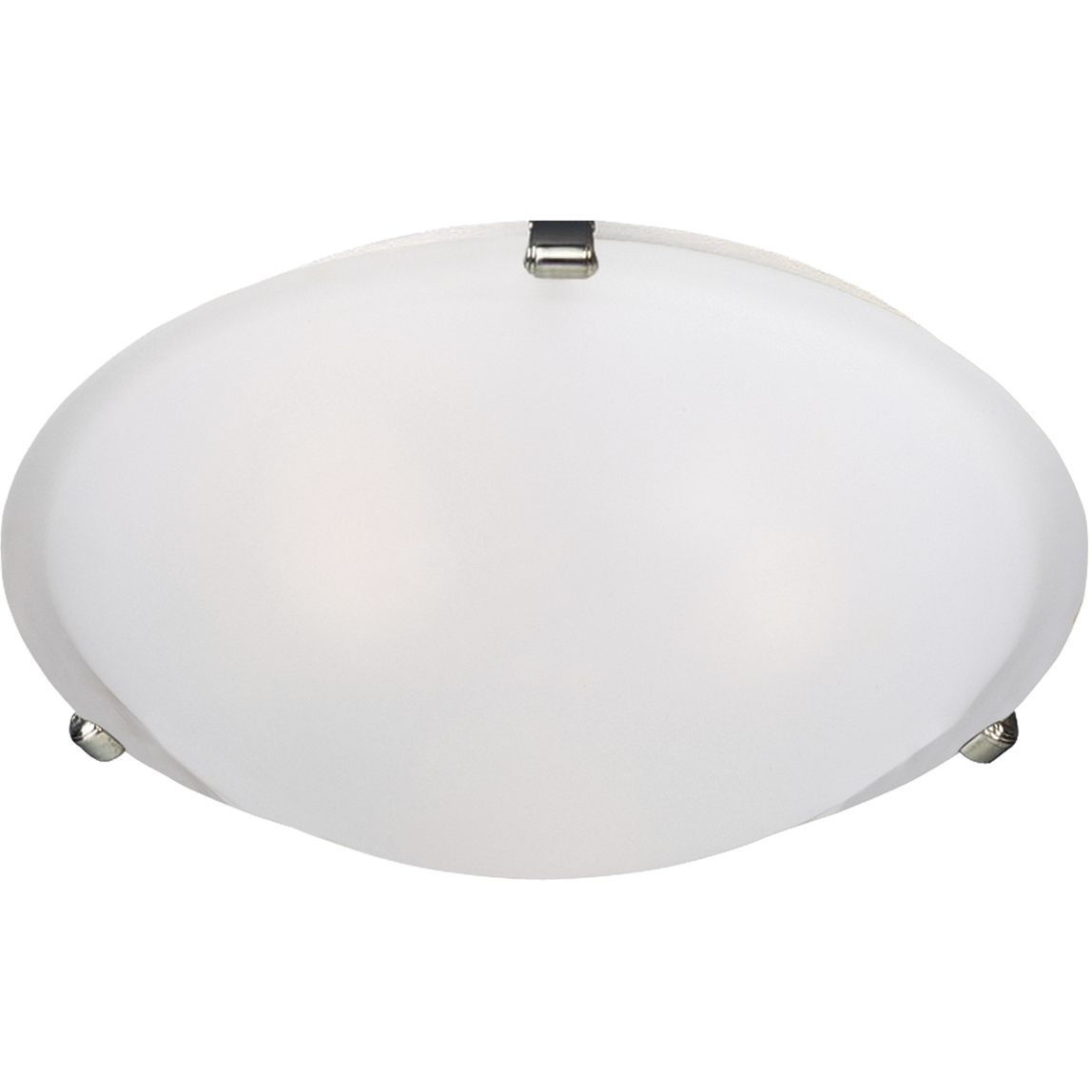 Malaga 2 Light 12.5 inch Satin Nickel Flush Mount Ceiling Light in Frosted