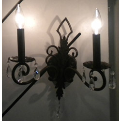 No Family 13 inch Black Wall Sconce Wall Light
