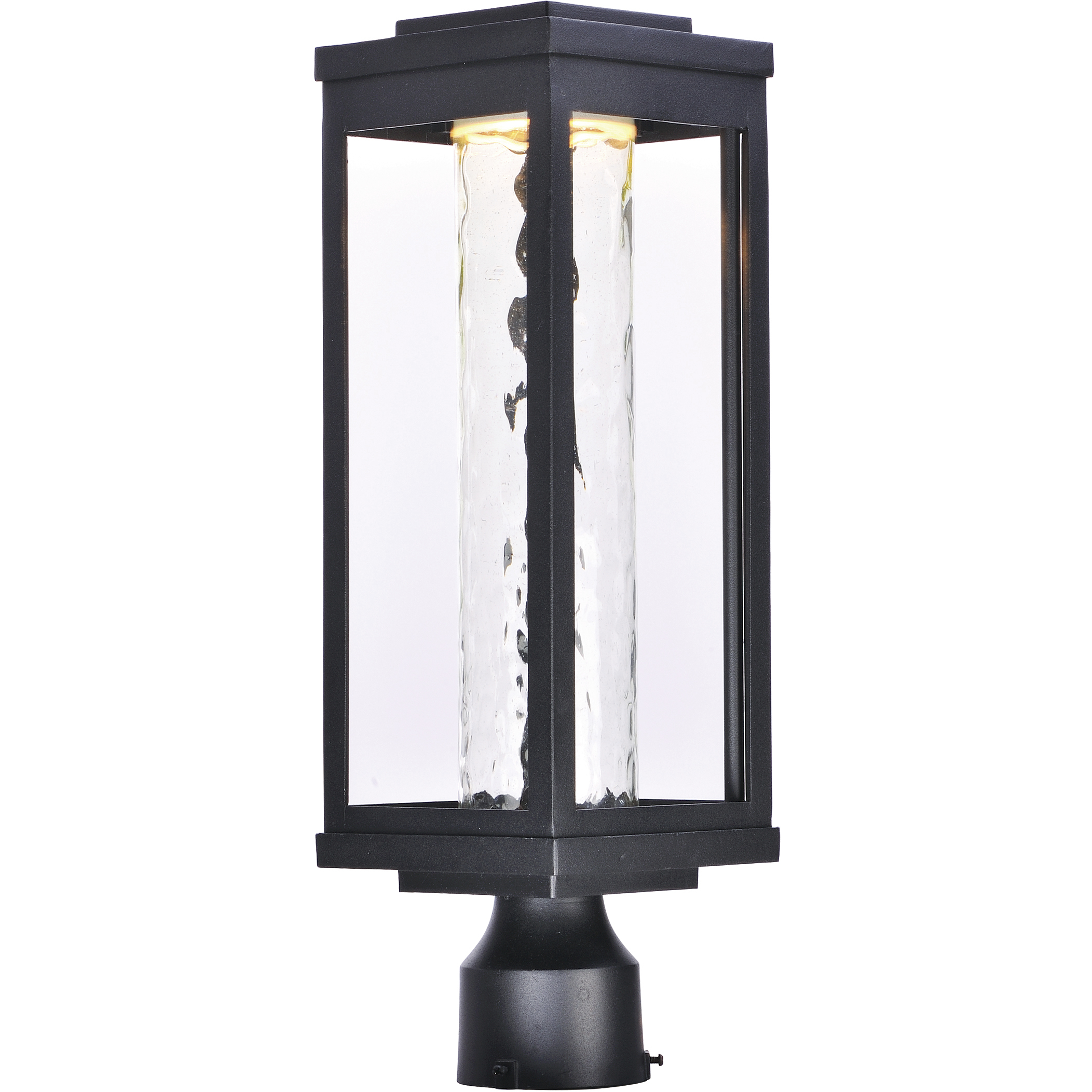 Salon LED 19.5 inch Black Outdoor Pole/Post Mount in Mesh Screen