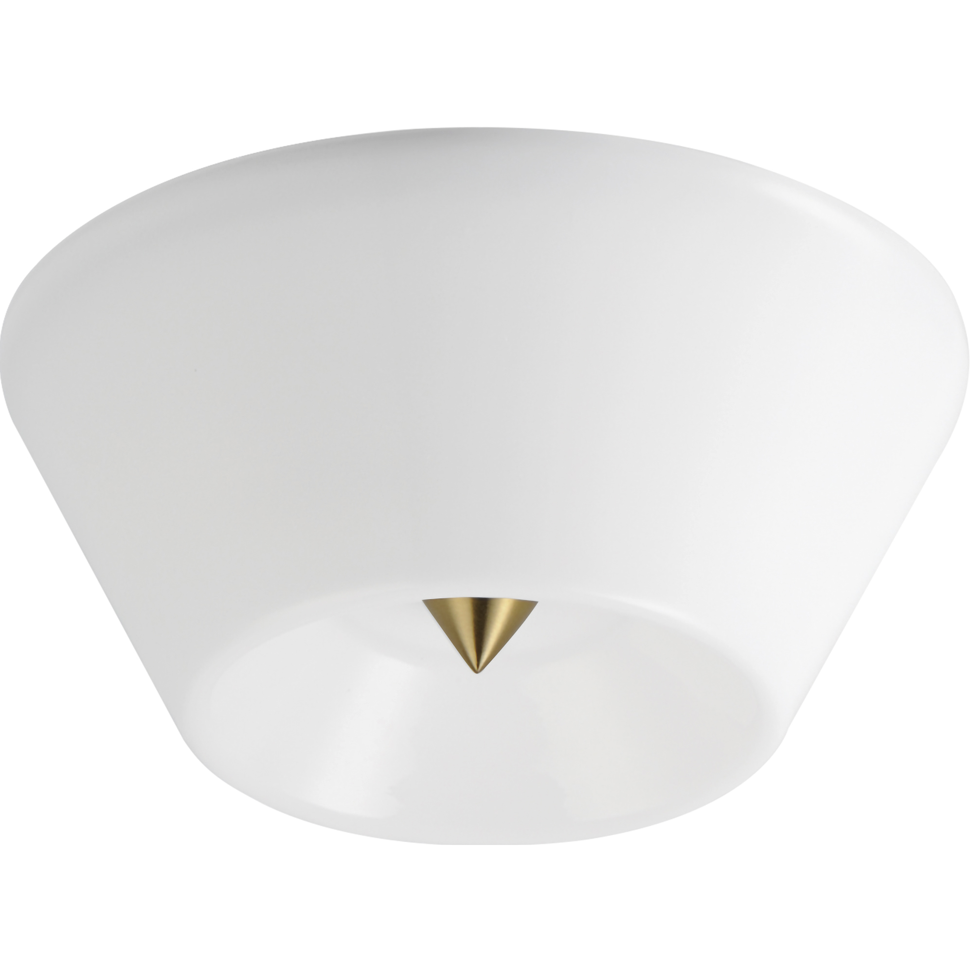 Tack LED 10 inch Natural Aged Brass Flush Mount Ceiling Light