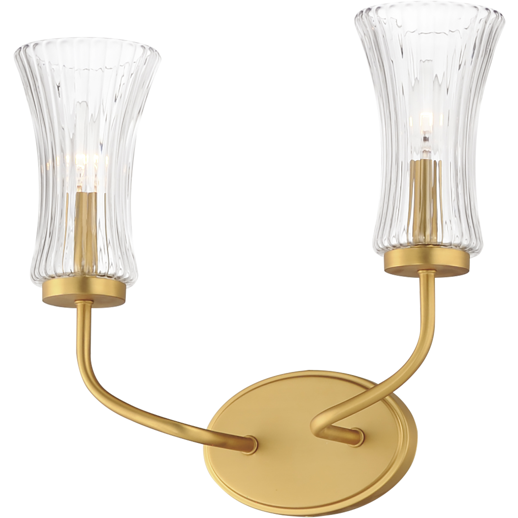 Camelot 2 Light 15 inch Natural Aged Brass Wall Sconce Wall Light