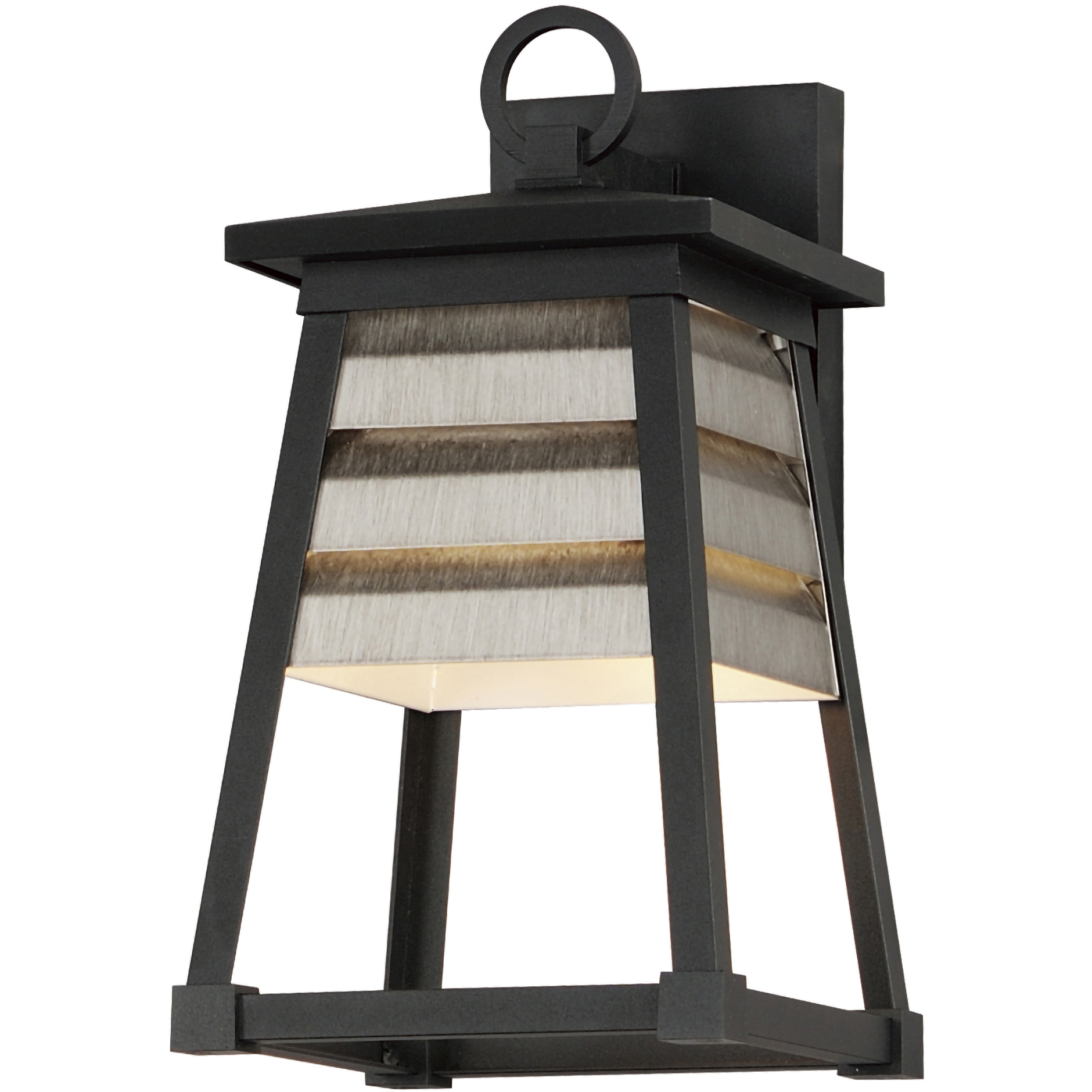 Shutters 1 Light 14 inch Black Outdoor Wall Mount in White