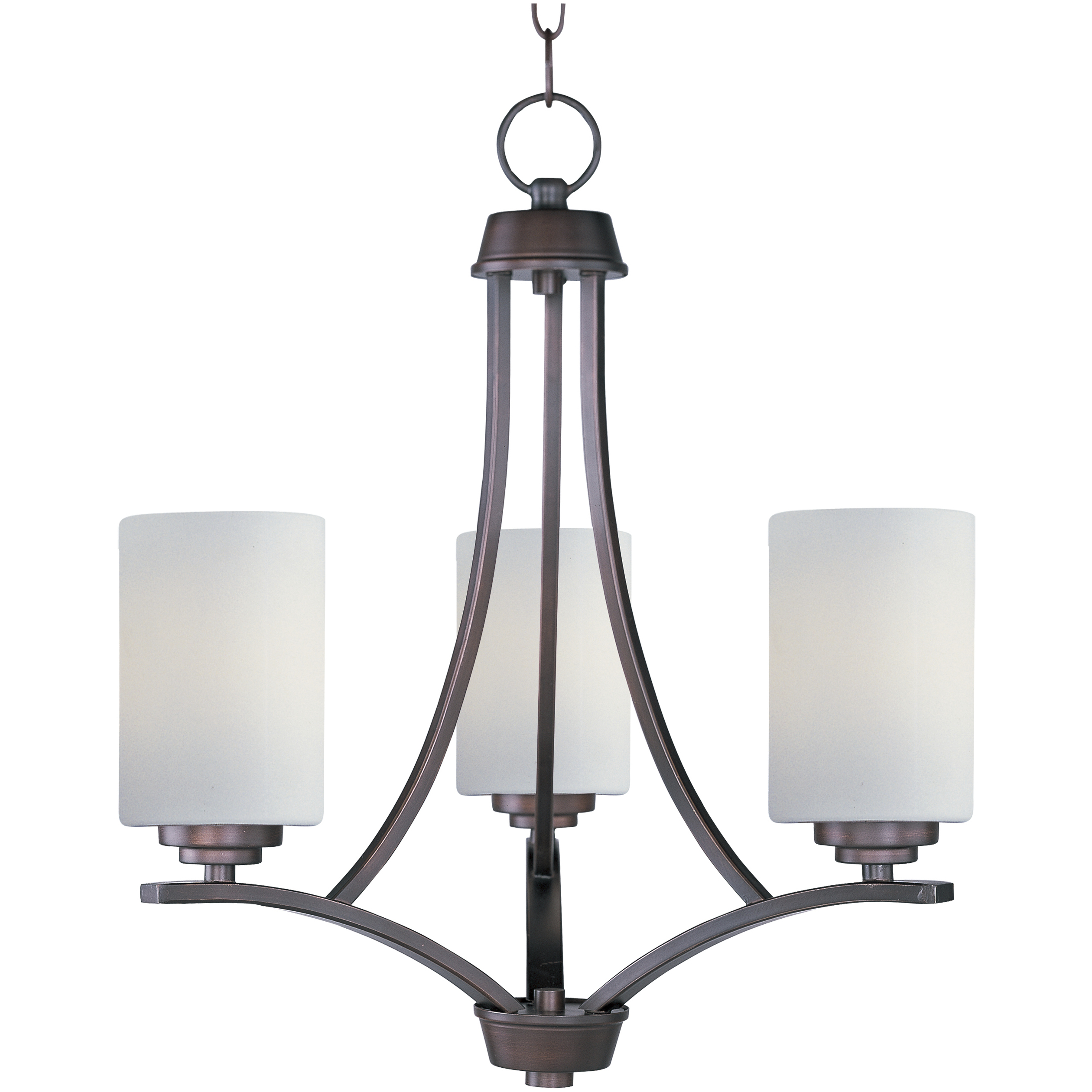Deven 3 Light 18 inch Oil Rubbed Bronze Mini Chandelier Ceiling Light