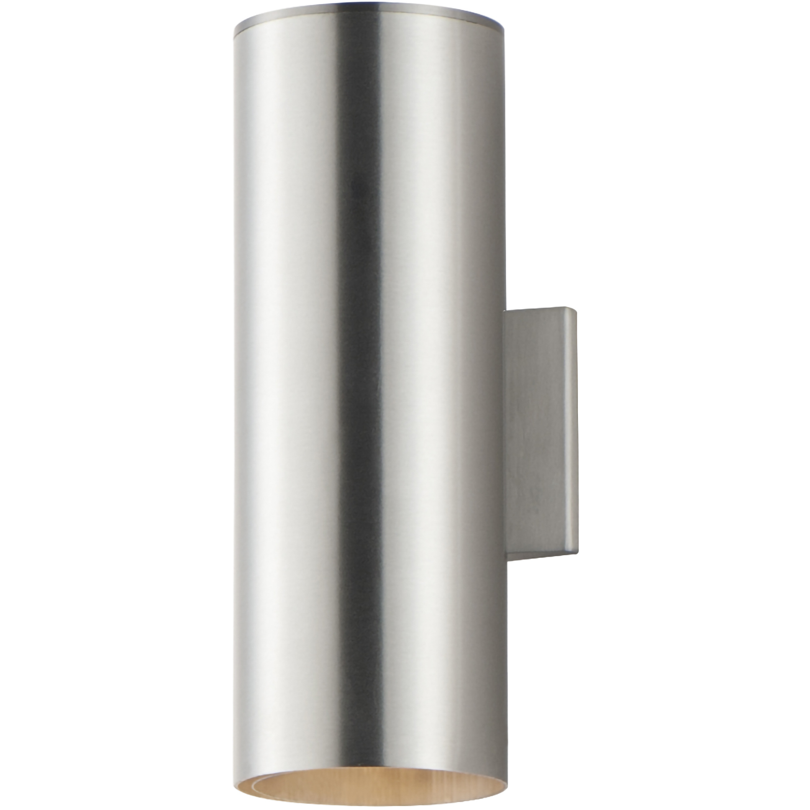 Outpost 2 Light 15 inch Brushed Aluminum Outdoor Wall Mount