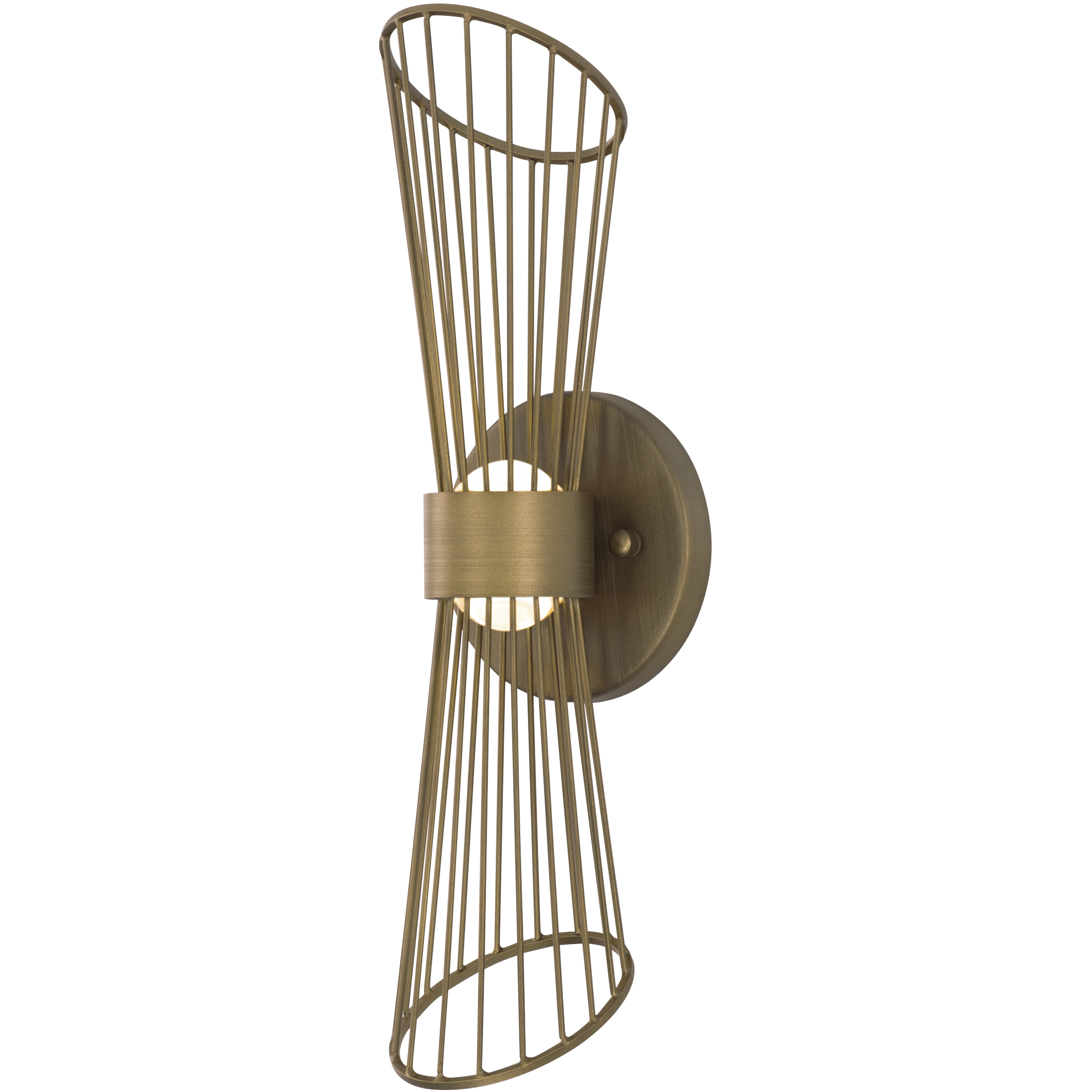 Zeta LED 4.75 inch Natural Aged Brass Wall Sconce Wall Light