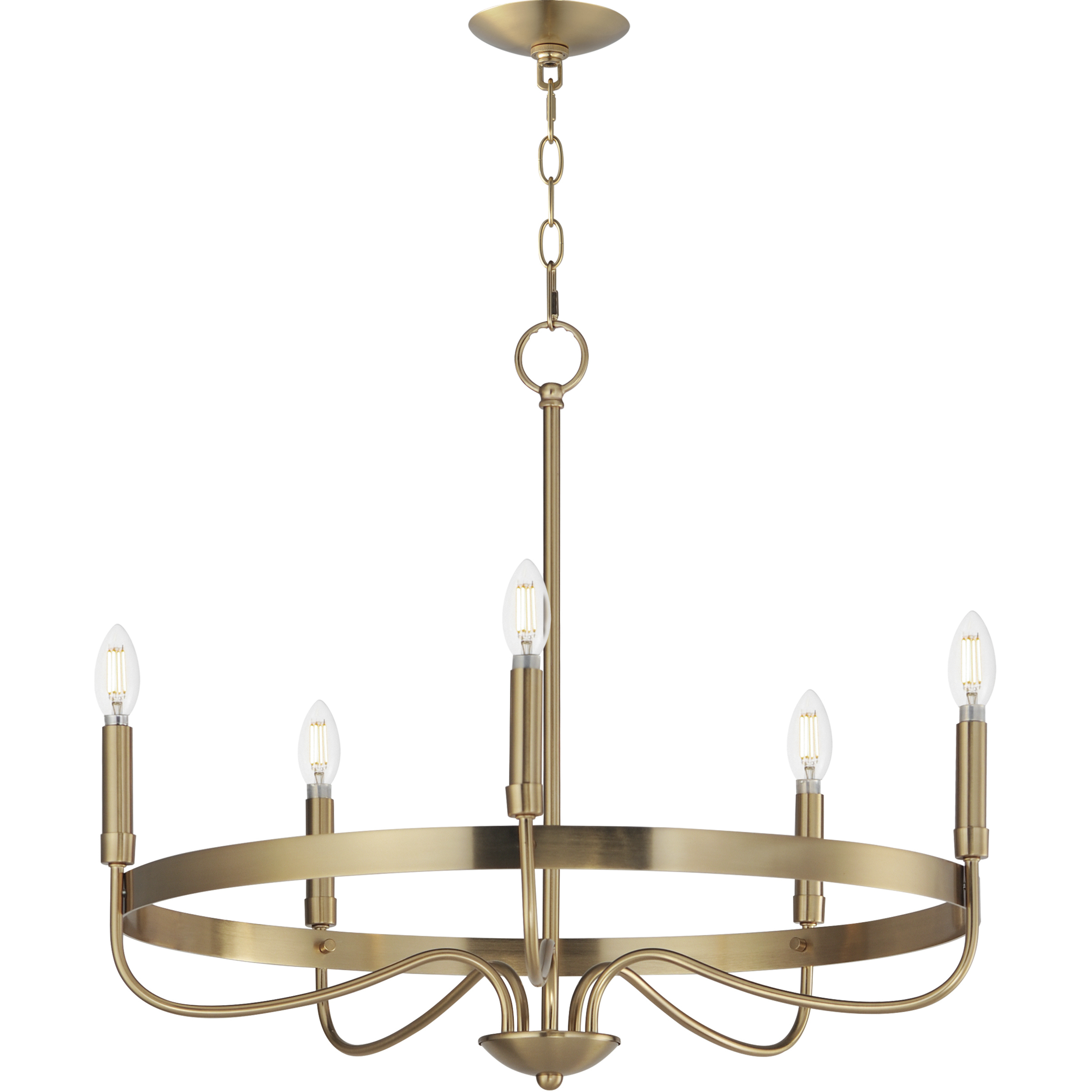 Frankie 5 Light 26 inch Heritage Single-Tier Chandelier Ceiling Light