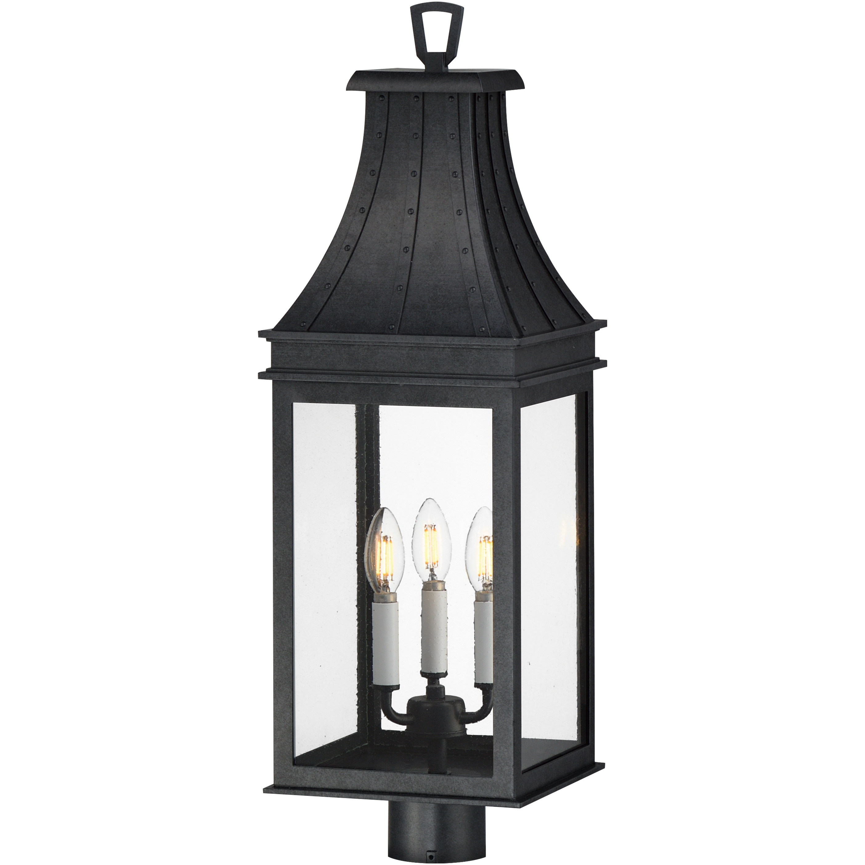 Bramwell VX 3 Light 28.5 inch Black Patina Outdoor Pole/Post Mount