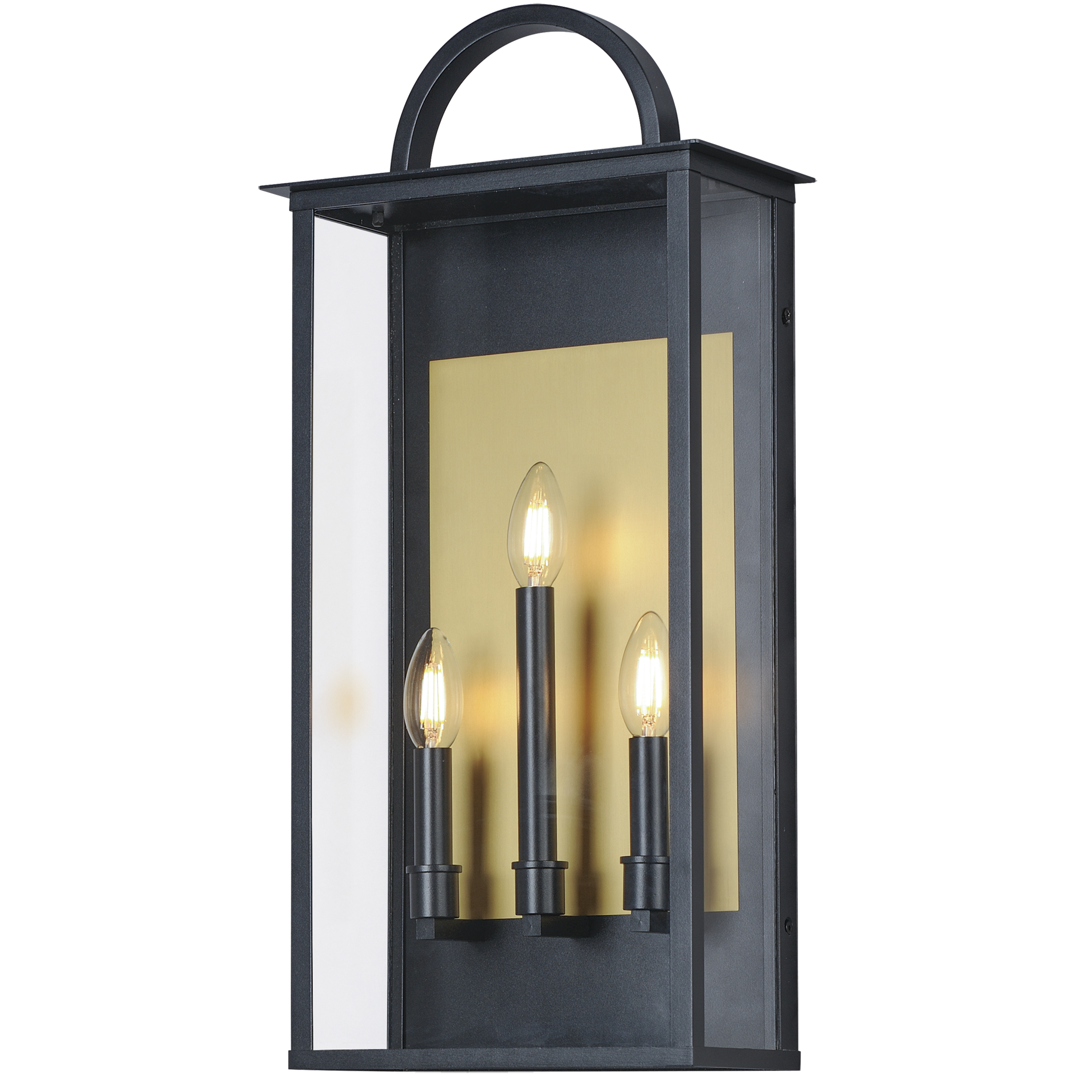 Manchester 3 Light 24 inch Black Outdoor Wall Mount