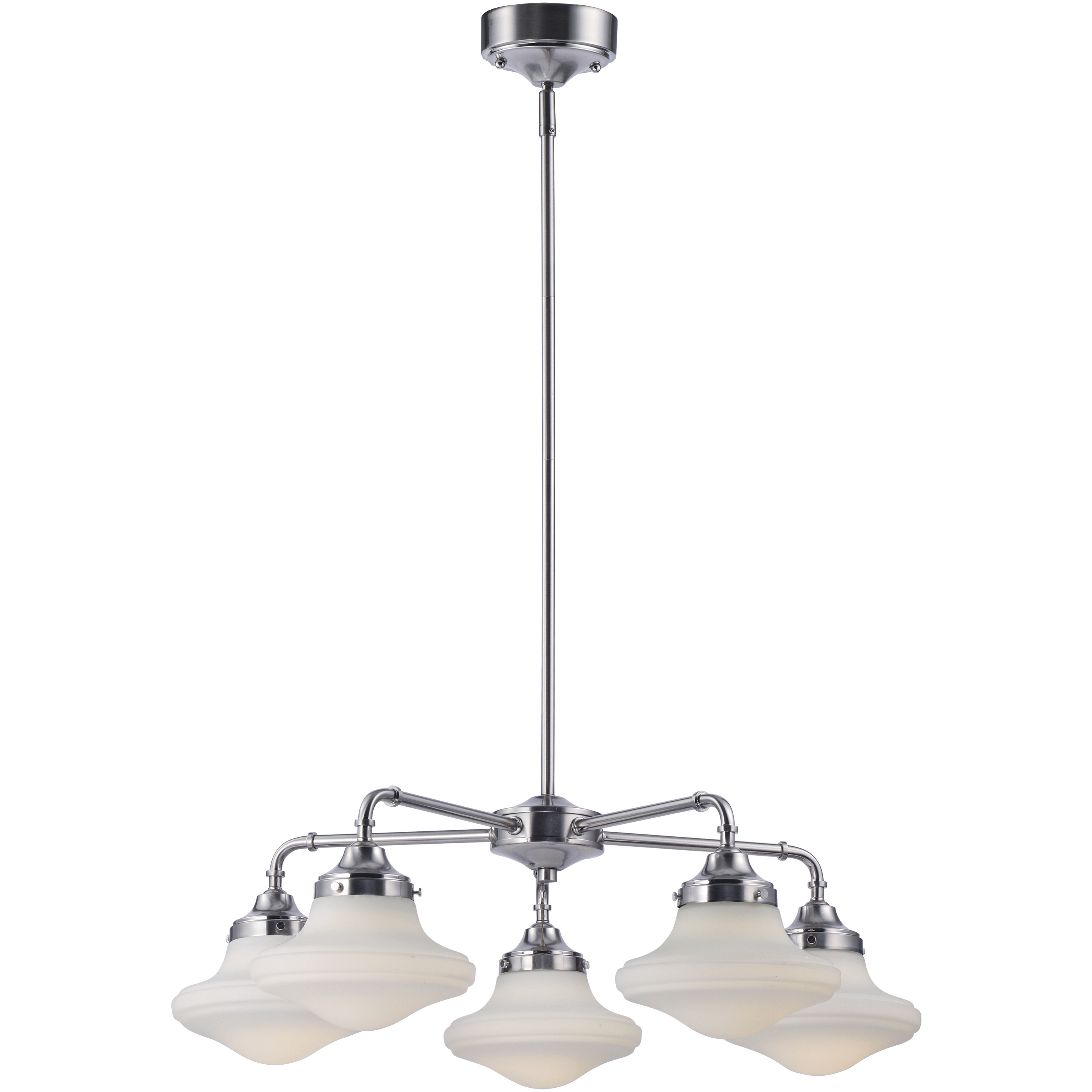 New School LED 28 inch Satin Nickel Down Light Chandelier Ceiling Light
