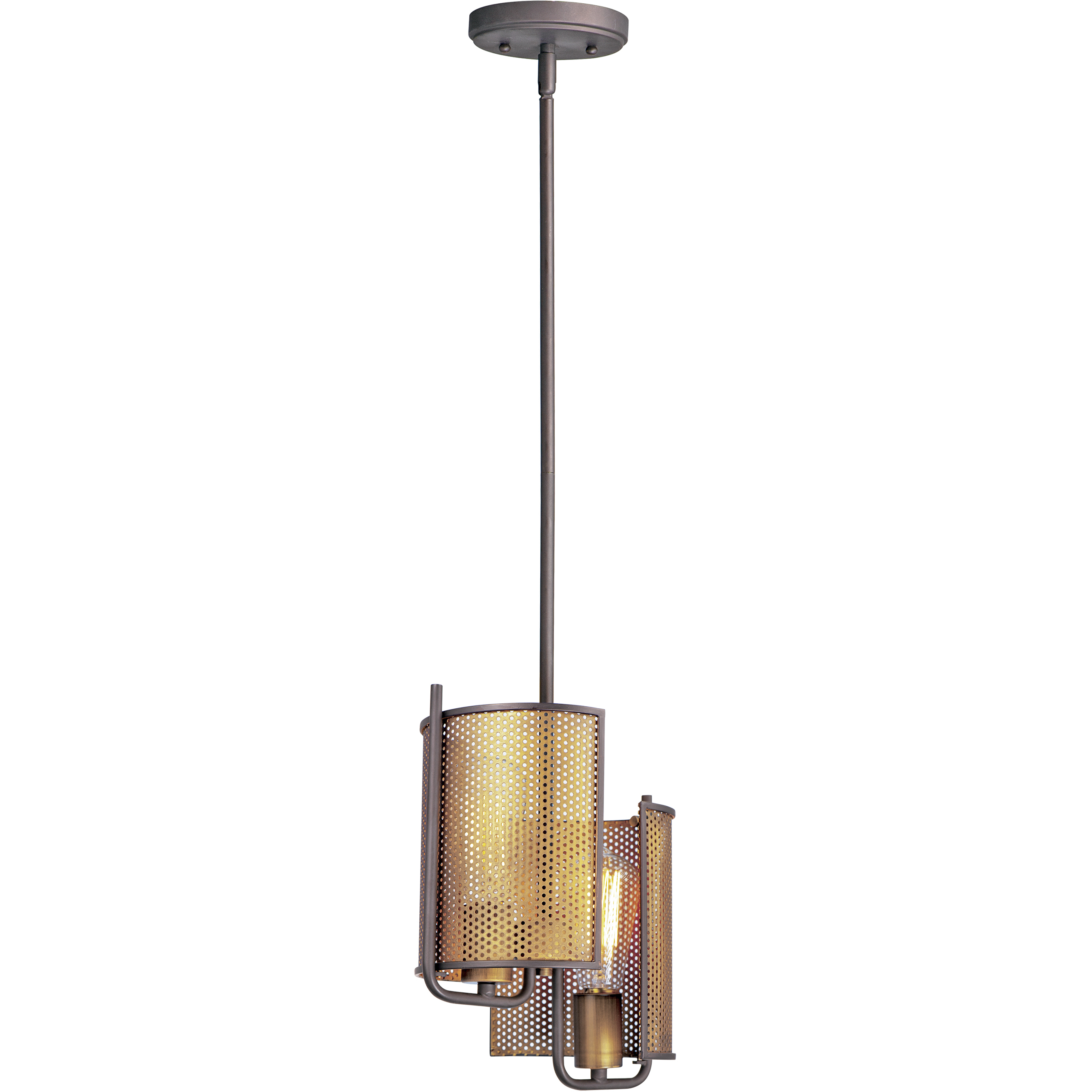 Caspian 2 Light 9 inch Oil Rubbed Bronze and Antique Brass Multi-Light Pendant Ceiling Light