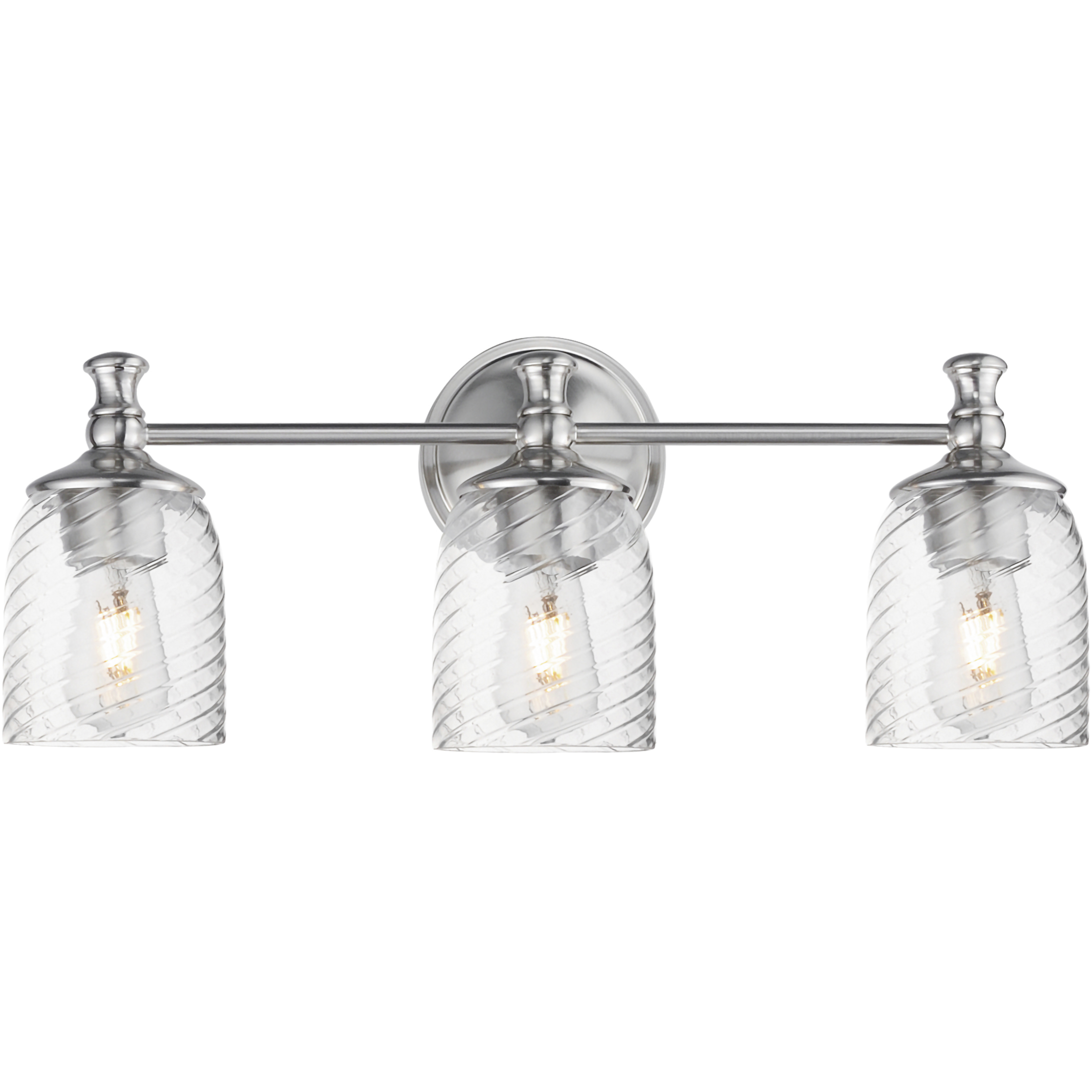 Swirl 3 Light 23 inch Satin Nickel Bath Vanity Wall Light