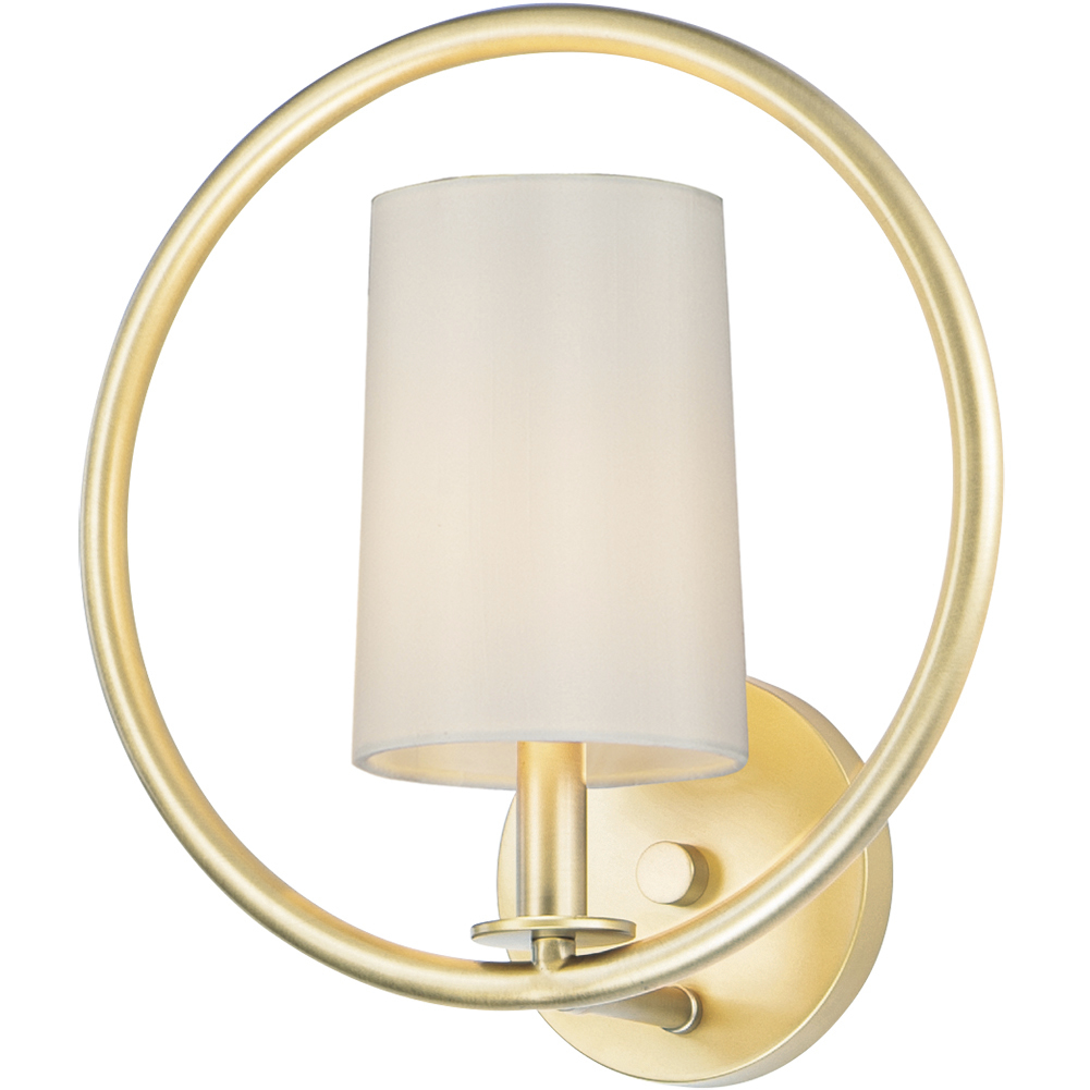 Meridian 1 Light 12.5 inch Natural Aged Brass Semi-Flush Mount Ceiling Light
