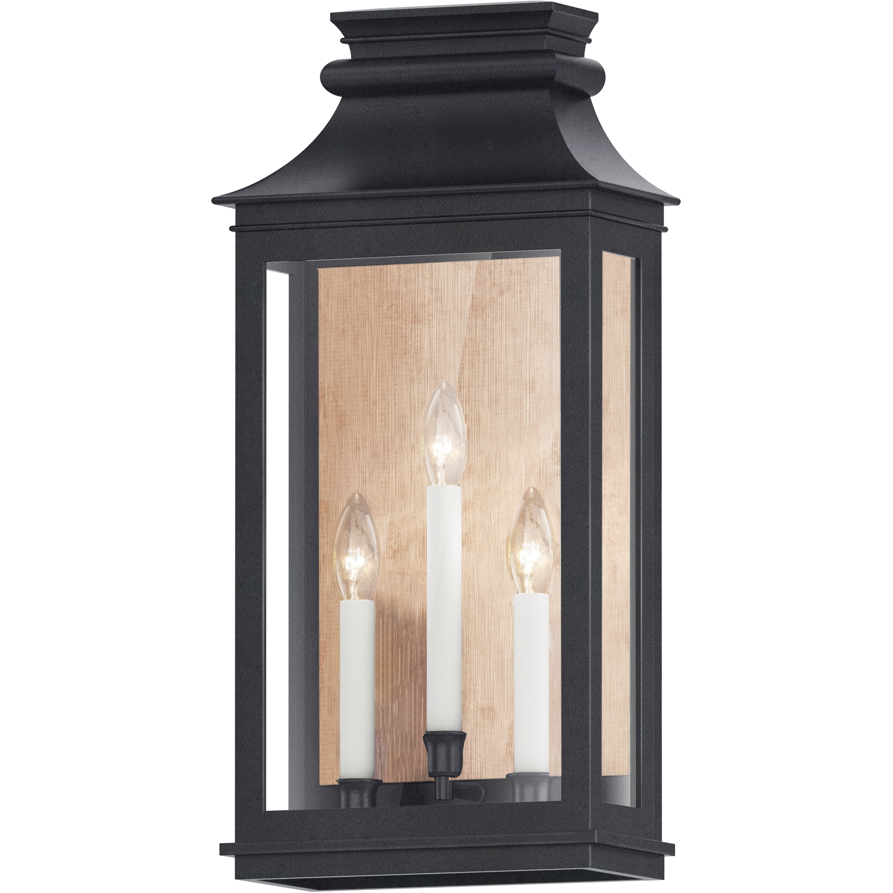 Savannah VX 3 Light 22 inch Antique Copper and Black Oxide Outdoor Wall Mount in Antique Copper/Black