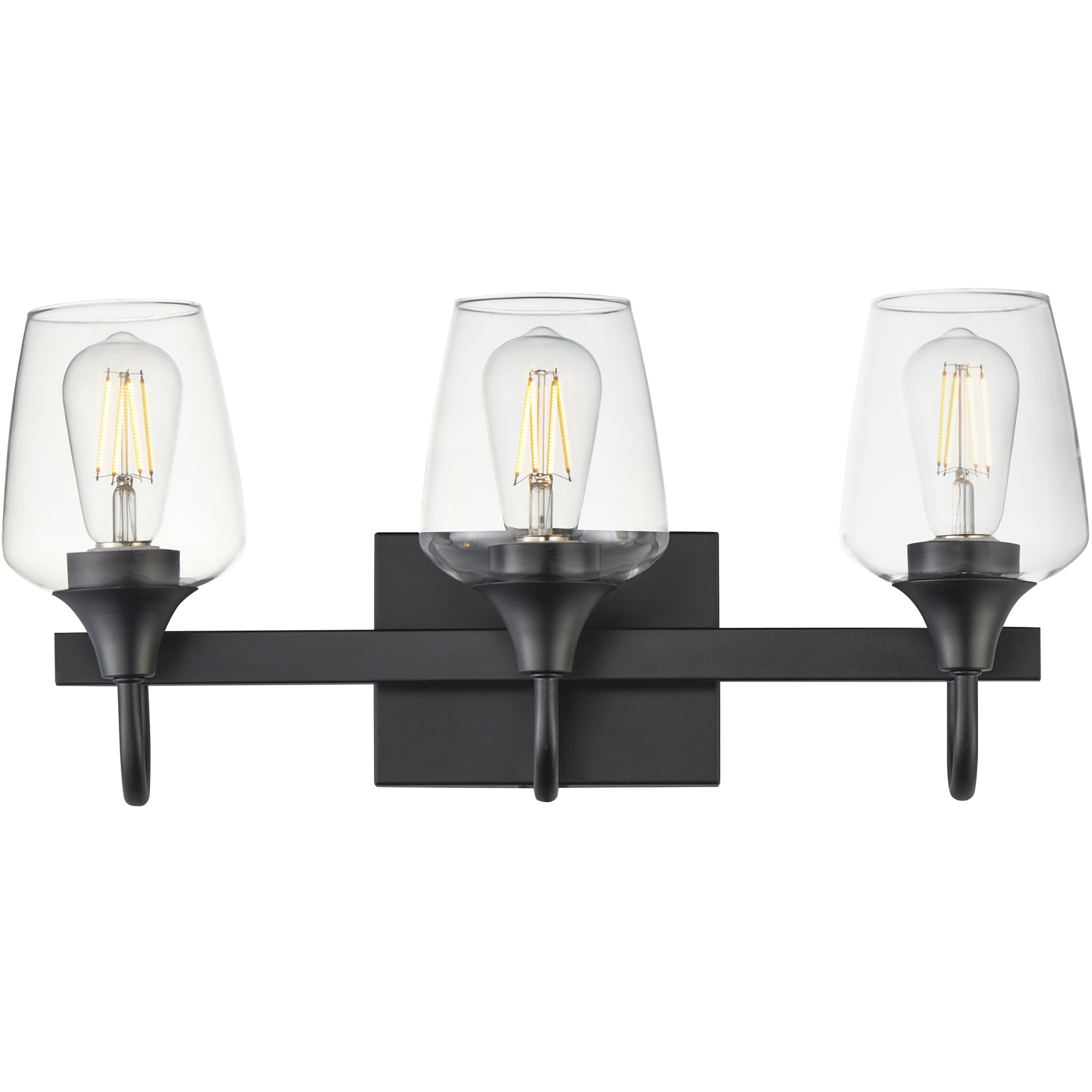 Goblet 3 Light 20.25 inch Black Bath Vanity Wall Light