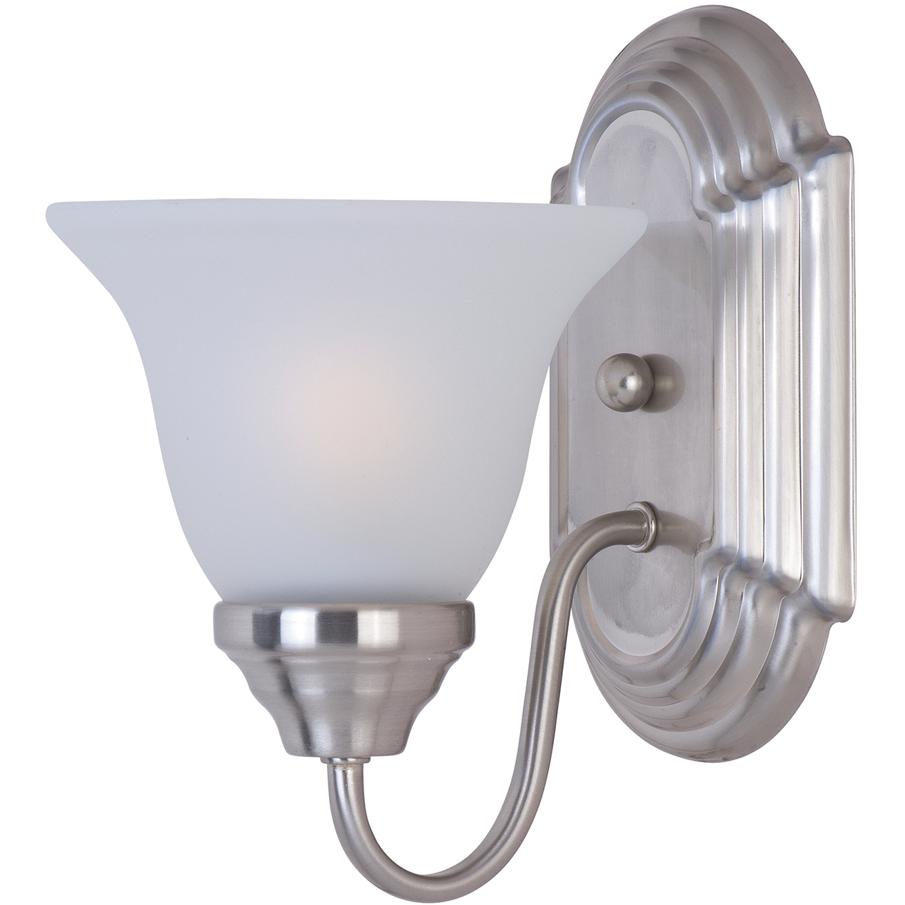 Essentials - 801x 1 Light 6 inch Satin Nickel Wall Sconce Wall Light in Frosted