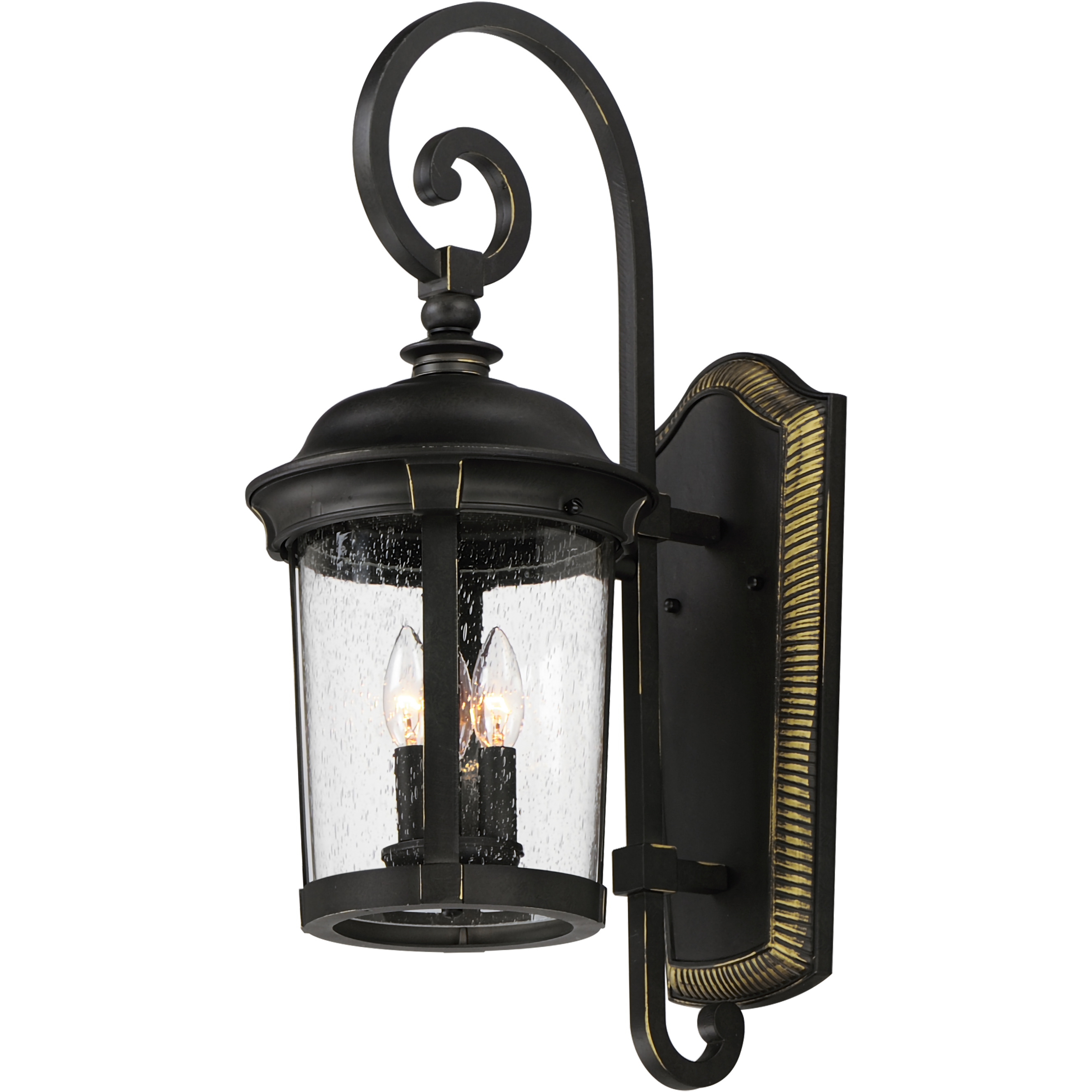 Dover DC 3 Light 24.5 inch Bronze Outdoor Wall Mount
