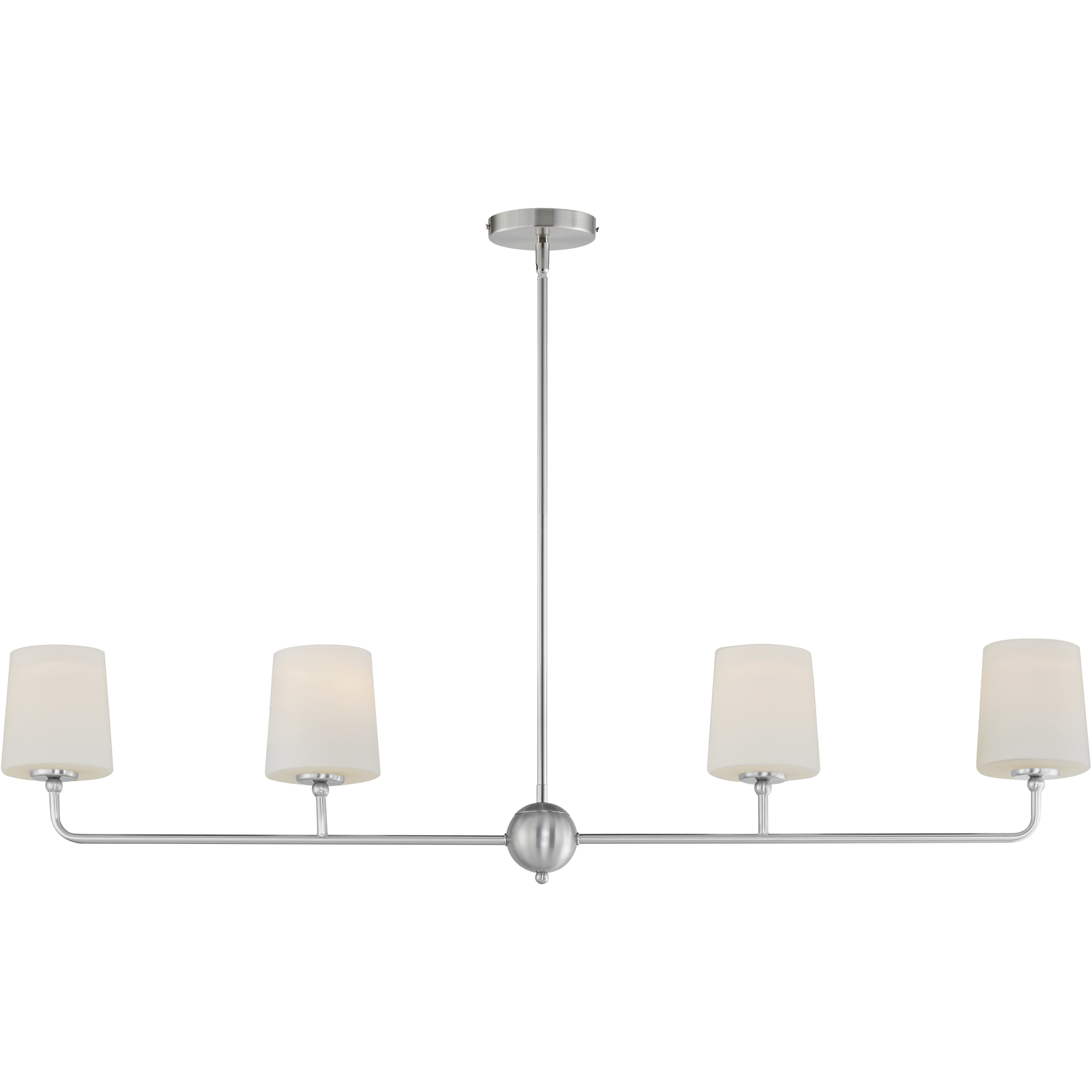 Bristol 4 Light 48 inch Satin Nickel Linear Pendant Ceiling Light