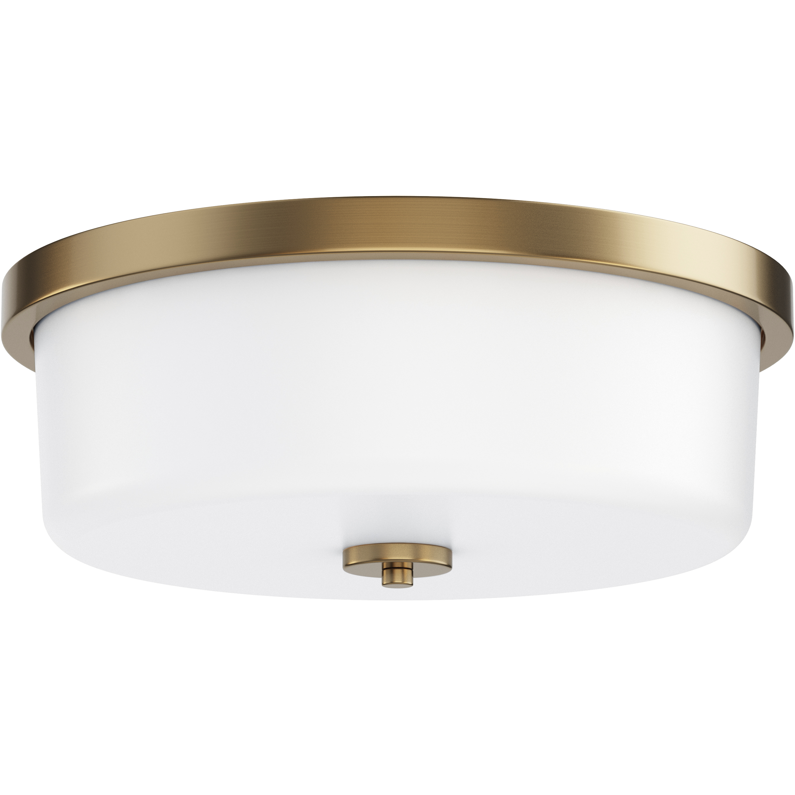 Fuller 3 Light 16 inch Natural Aged Brass Flush Mount Ceiling Light in White