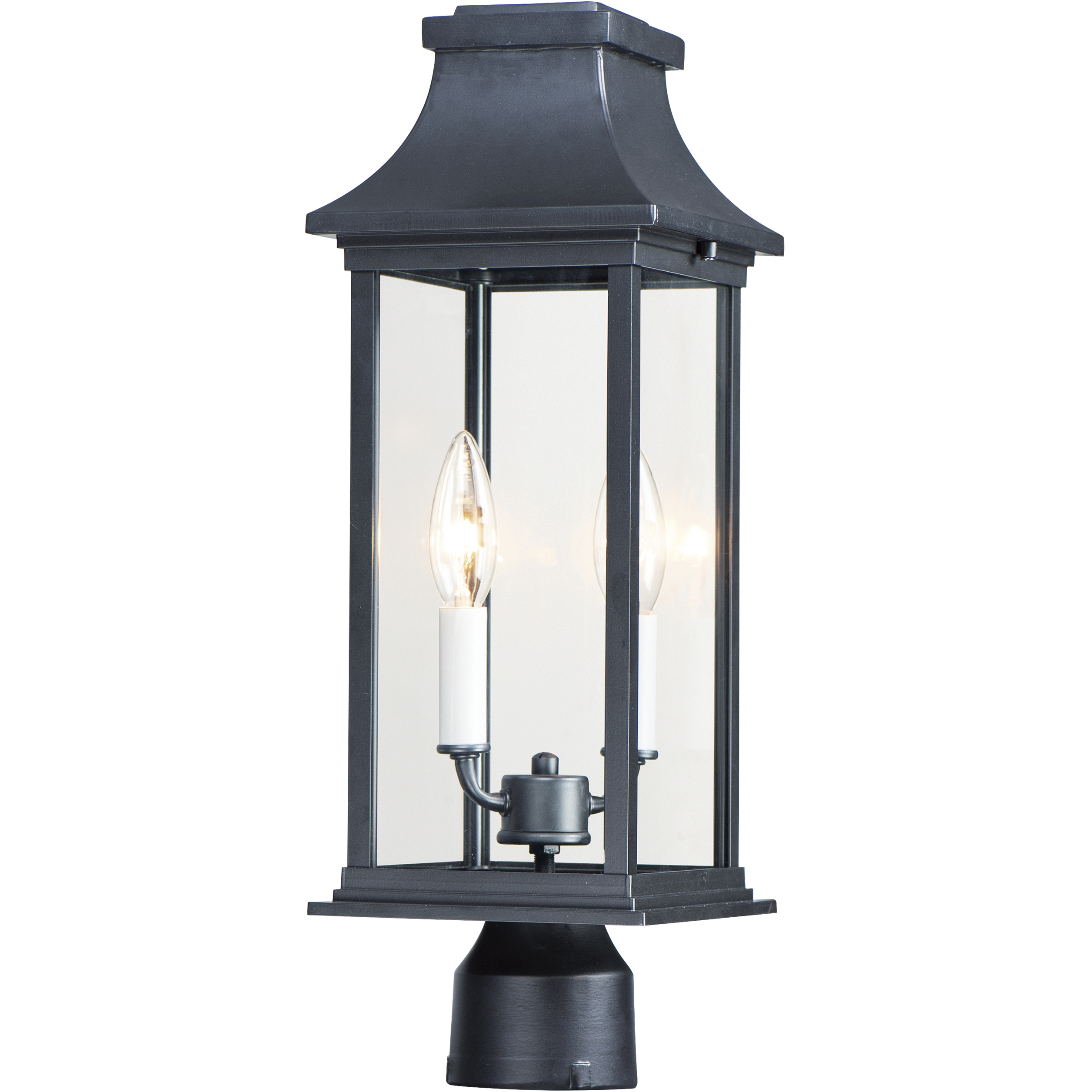 Vicksburg 2 Light 19.75 inch Black Outdoor Pole/Post Mount