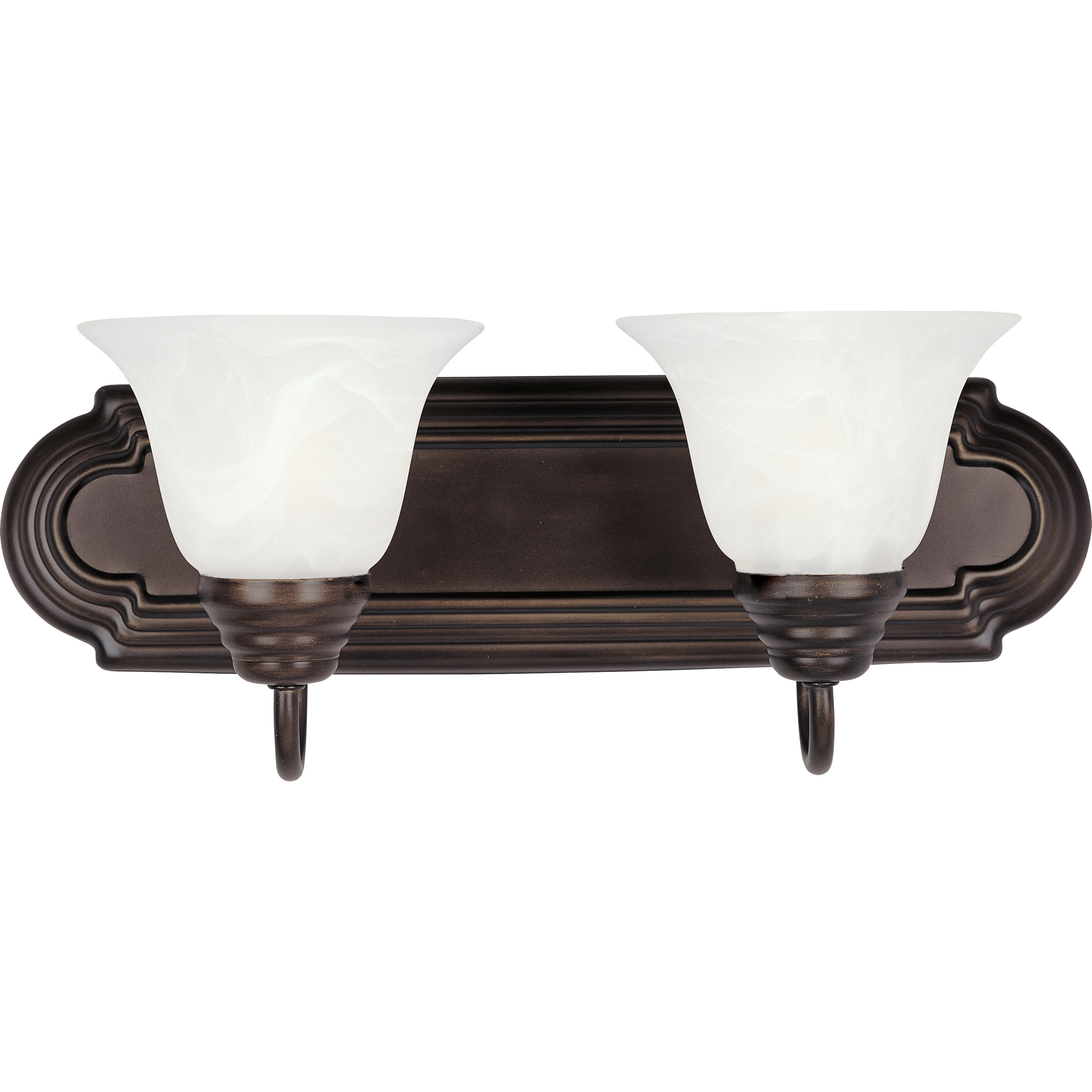 Essentials - 801x 2 Light 18 inch Oil Rubbed Bronze Bath Vanity Wall Light in Marble