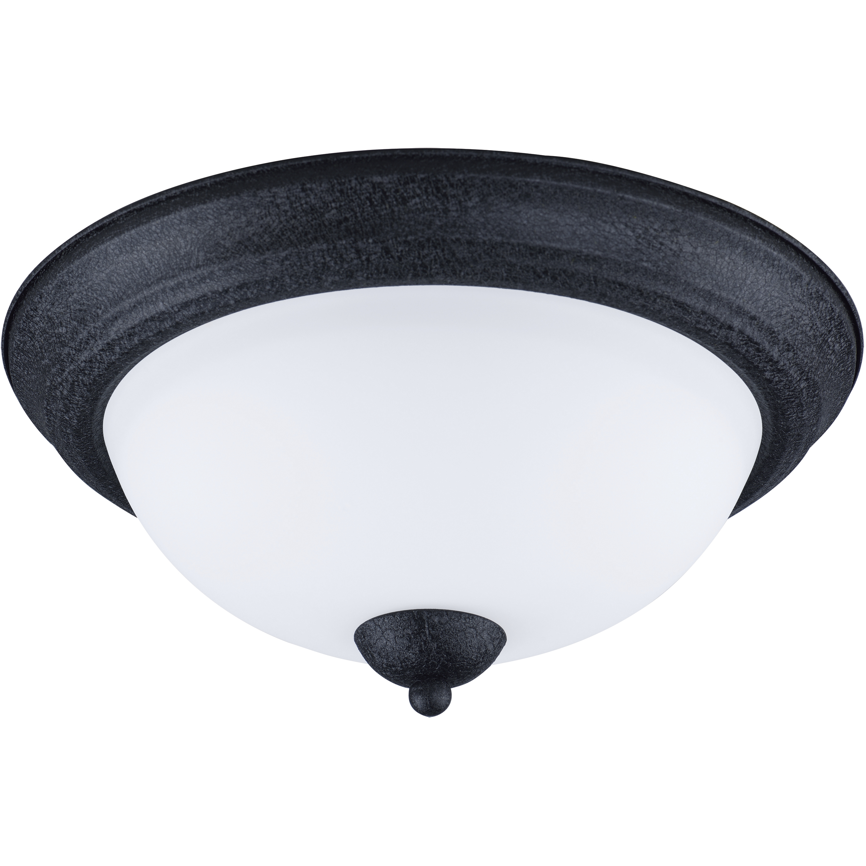 Taylor 2 Light 13.25 inch Textured Black Flush Mount Ceiling Light