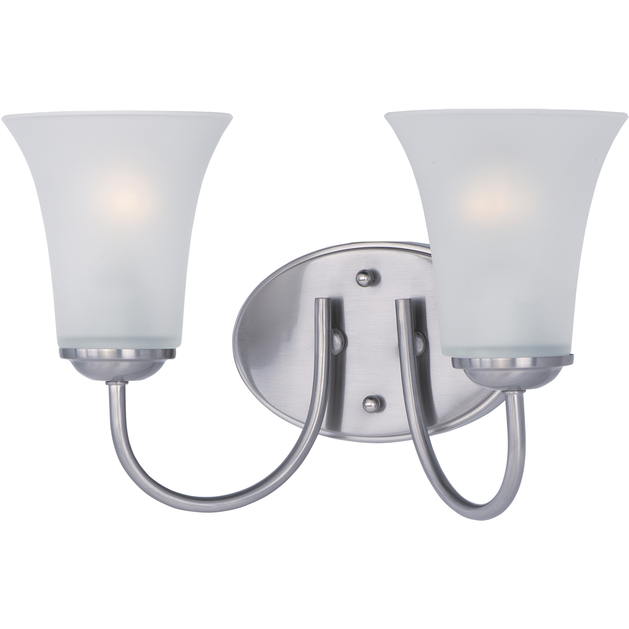 Logan 2 Light 14 inch Satin Nickel Bath Vanity Wall Light