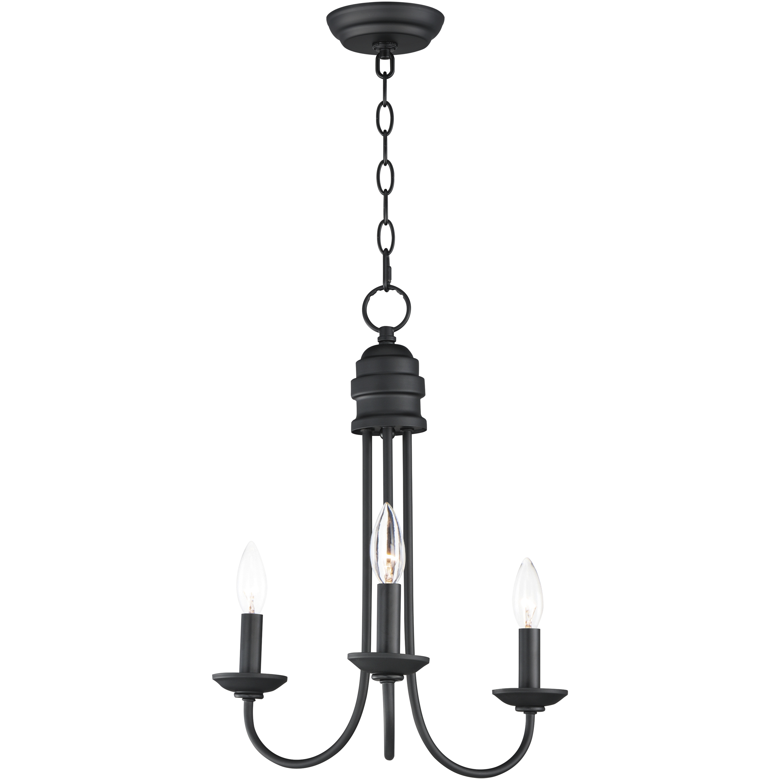 Logan 3 Light 15.5 inch Black Multi-Light Pendant Ceiling Light