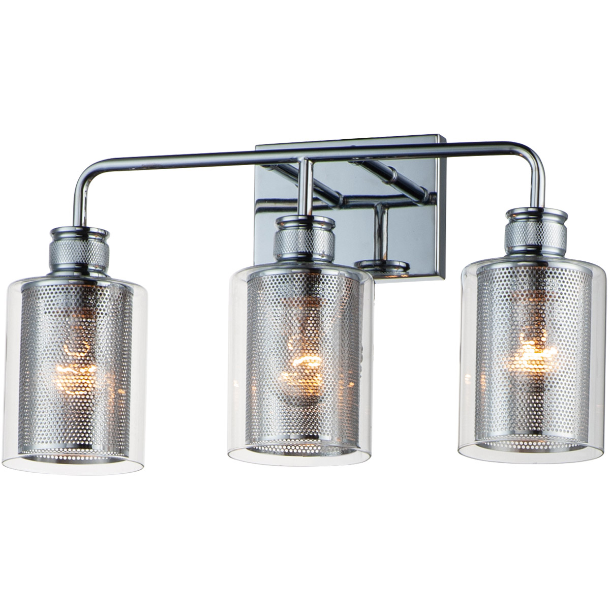 Filigree 3 Light 19 inch Polished Chrome Bath Vanity Wall Light