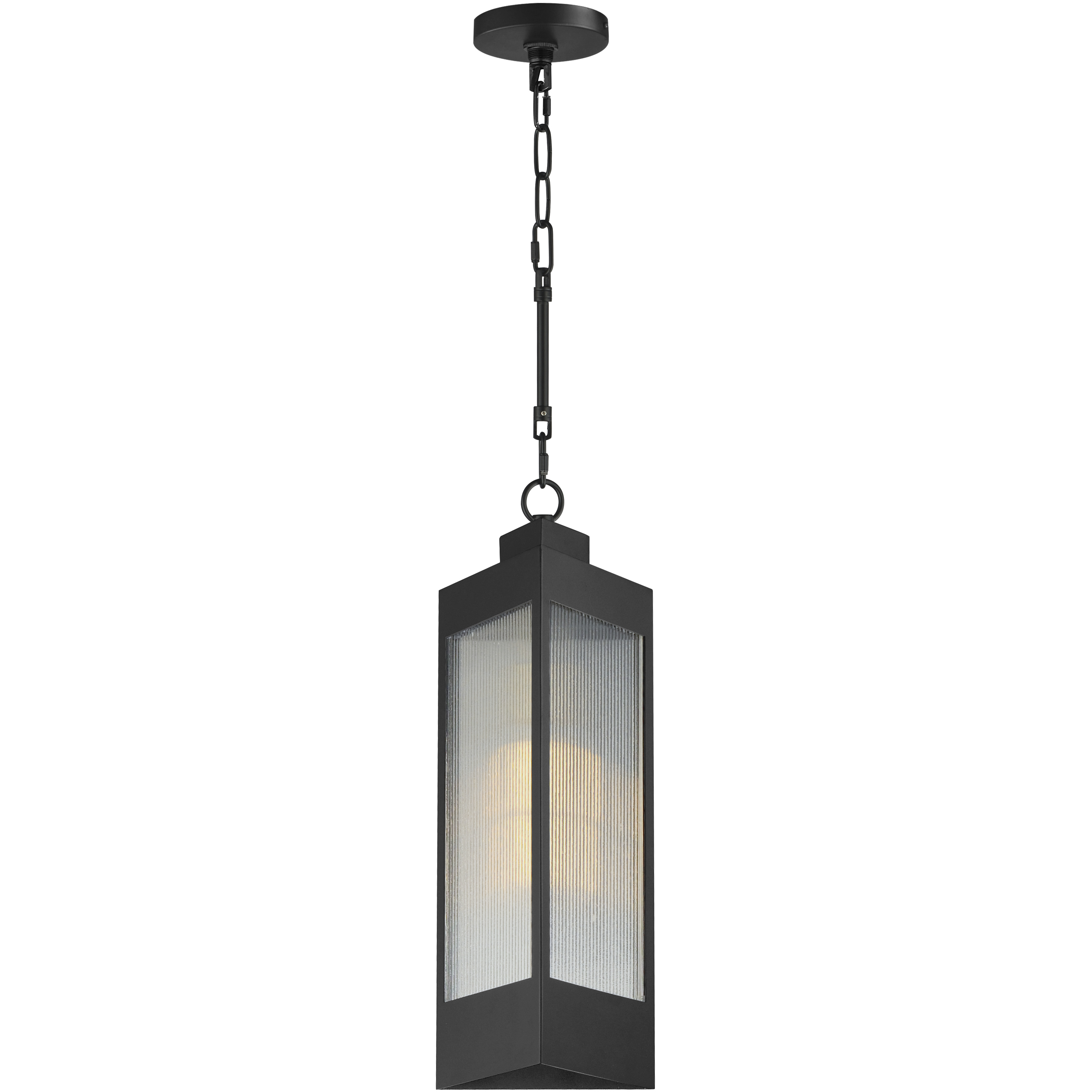 Triform 1 Light 7.5 inch Black and Antique Brass Outdoor Pendant