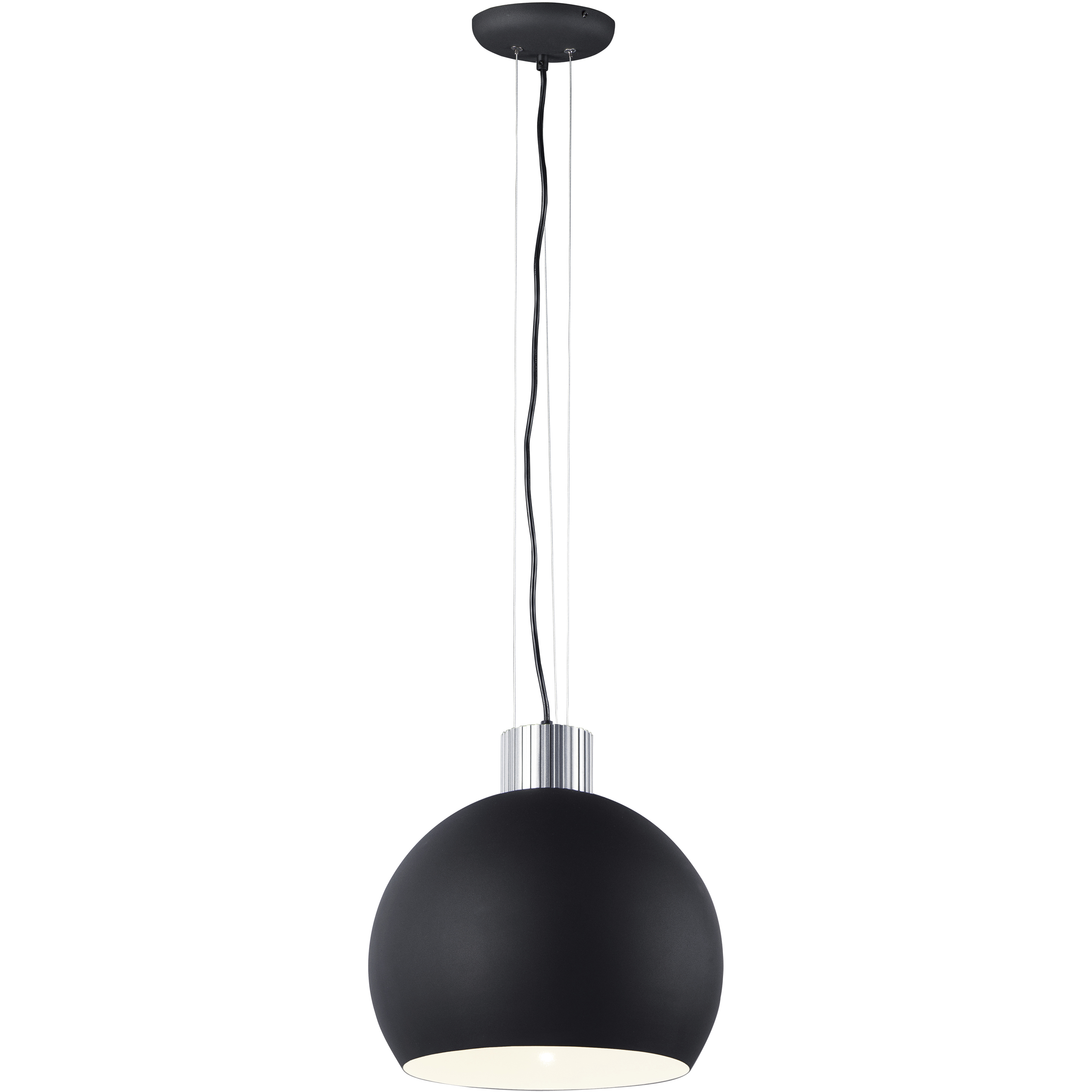 Storehouse LED 15 inch Satin Aluminum and Black Single Pendant Ceiling Light