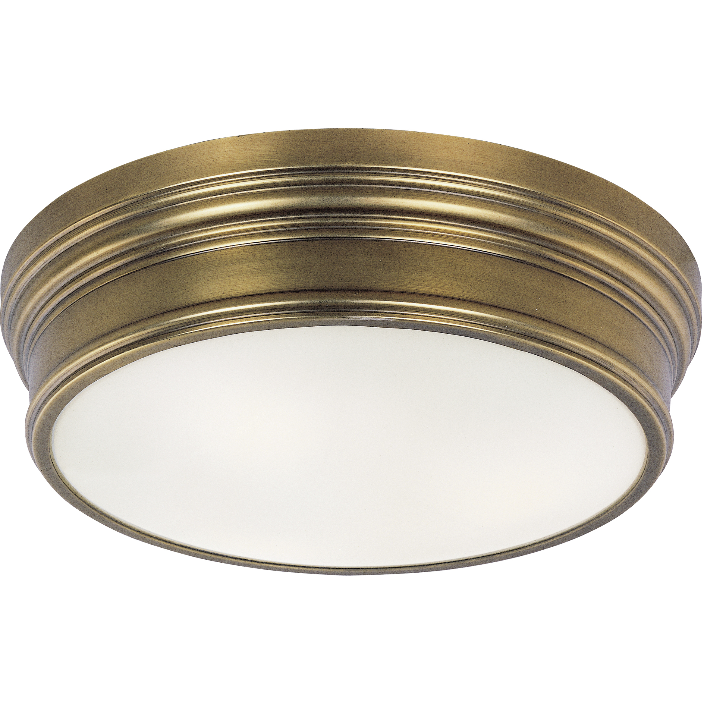 Fairmont 3 Light 16 inch Natural Aged Brass Flush Mount Ceiling Light