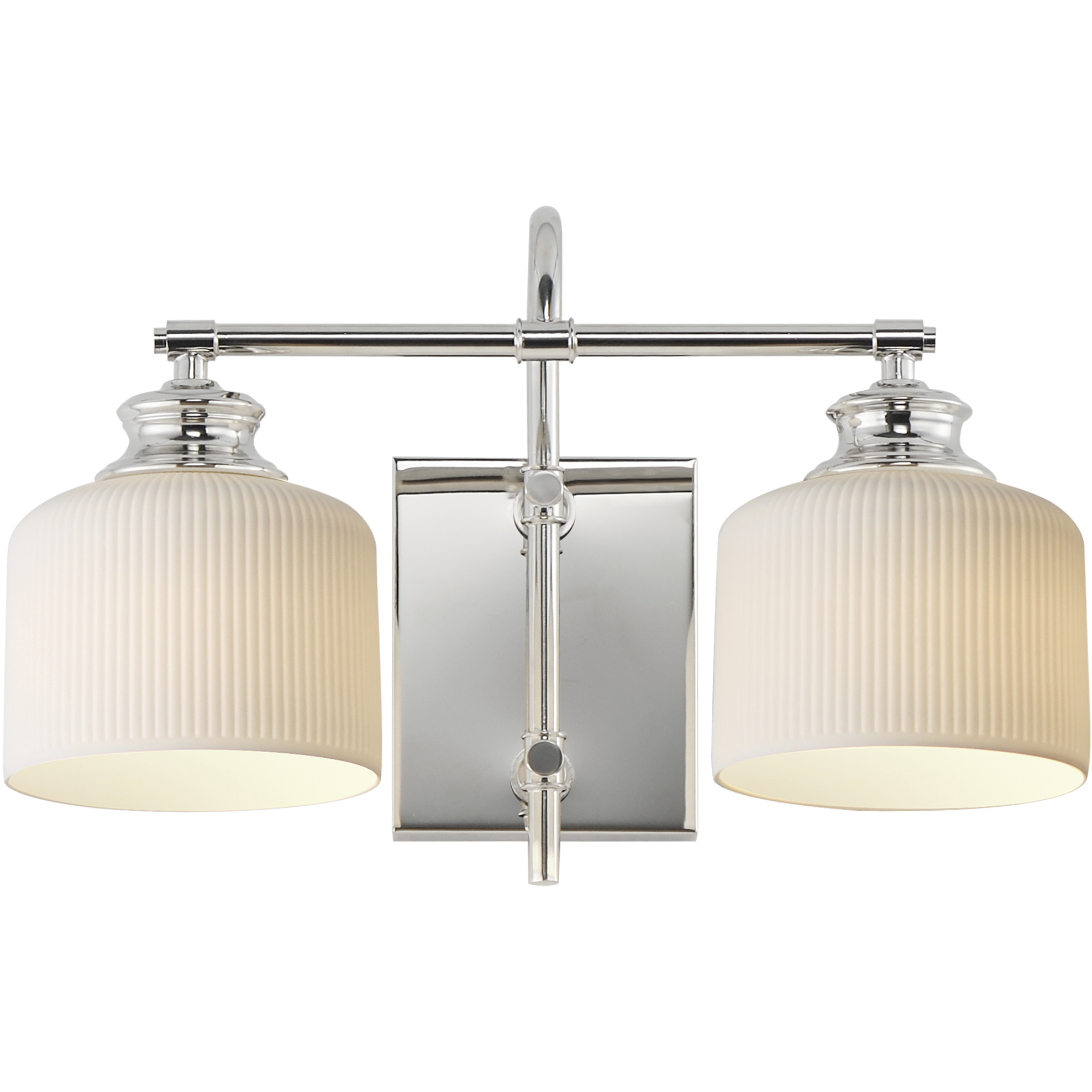 Bisque 2 Light 16 inch Polished Nickel Wall Sconce Wall Light
