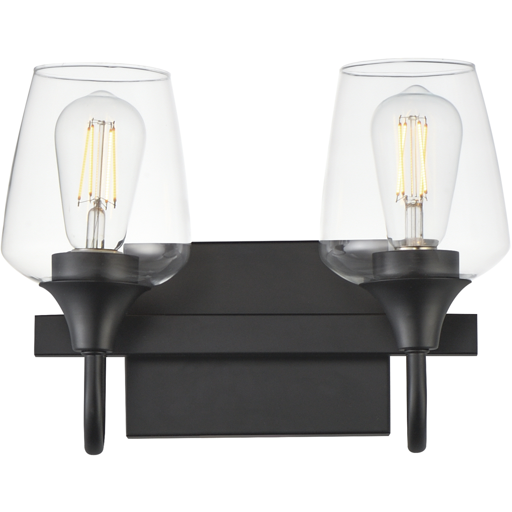 Goblet 2 Light 14 inch Black Bath Vanity Wall Light