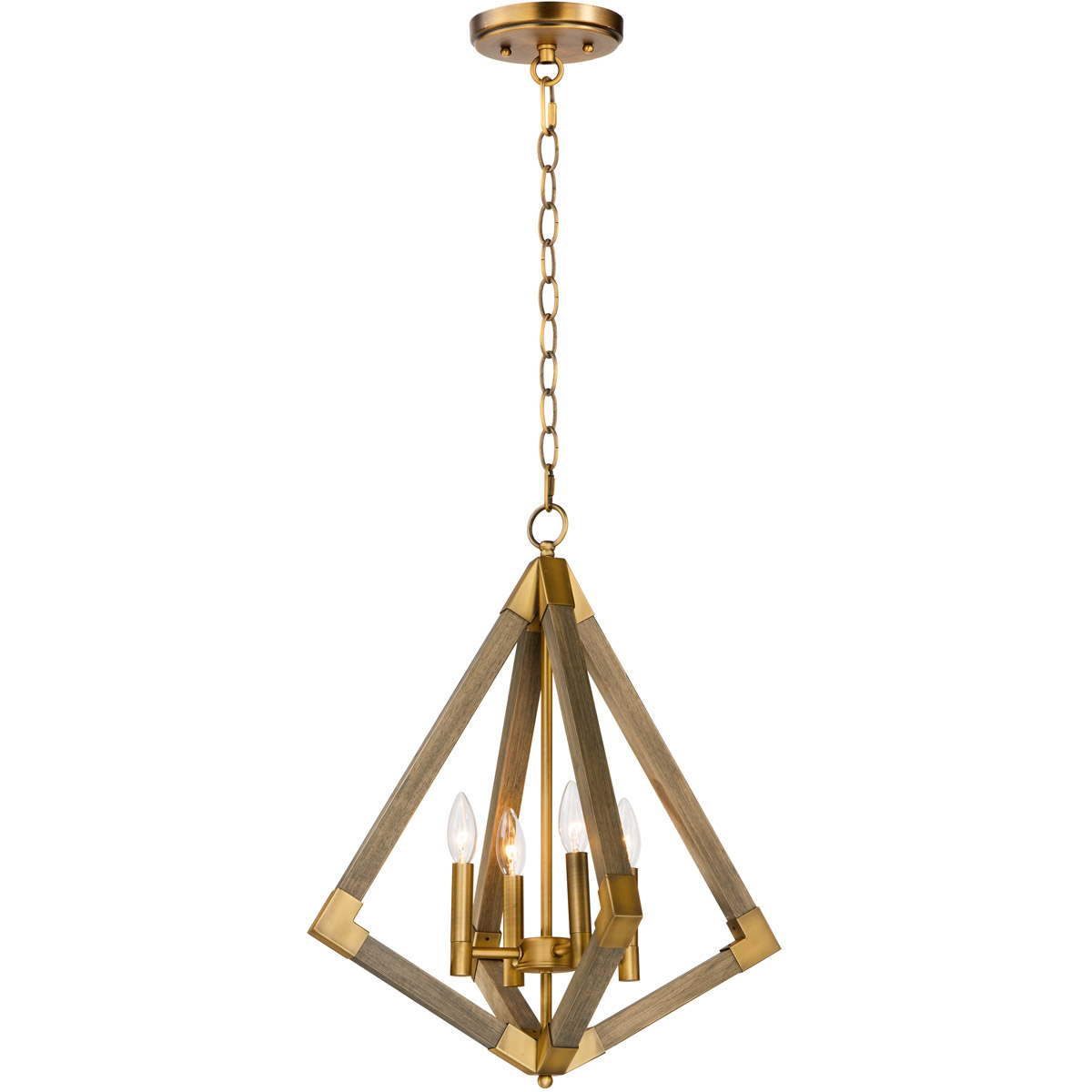 Maxim 12252WOAB Vector 4 Light 19 inch Weathered Oak/Antique