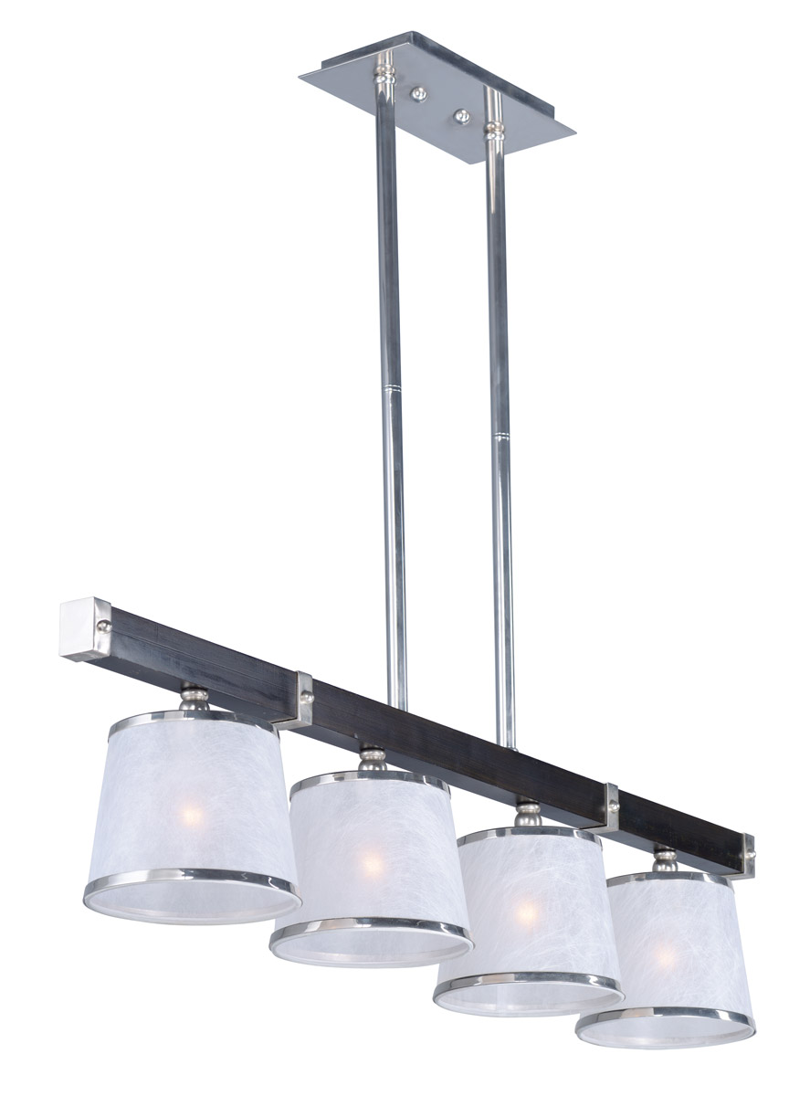 Maritime 4 Light 7.25 inch Wenge/Polished Nickel Single-Tier Chandelier Ceiling Light