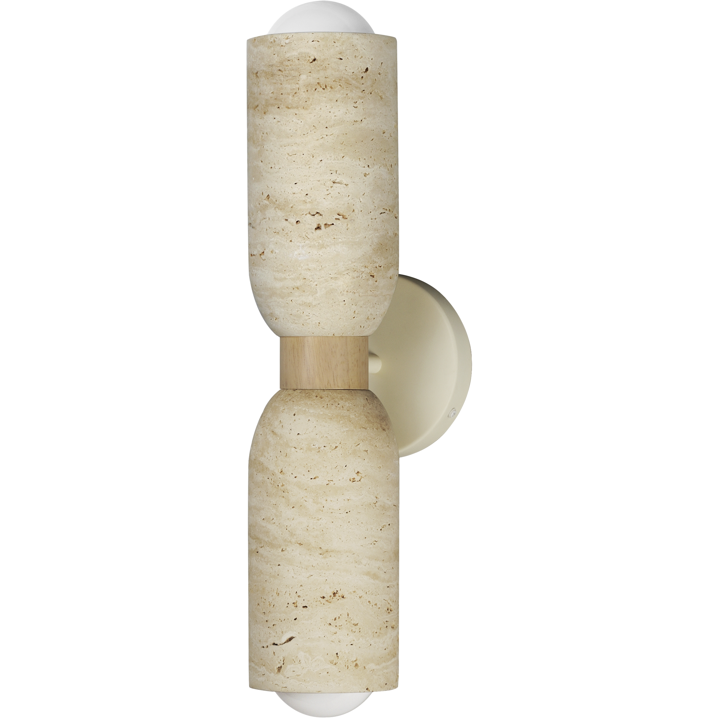 Pompeii 2 Light 5 inch Travertine and Oyster Wall Sconce Wall Light