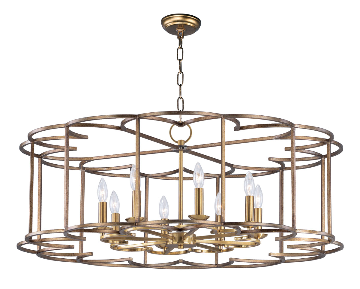Maxim Lighting 24734BZF Helix 8 Light 38 inch Bronze Fusion