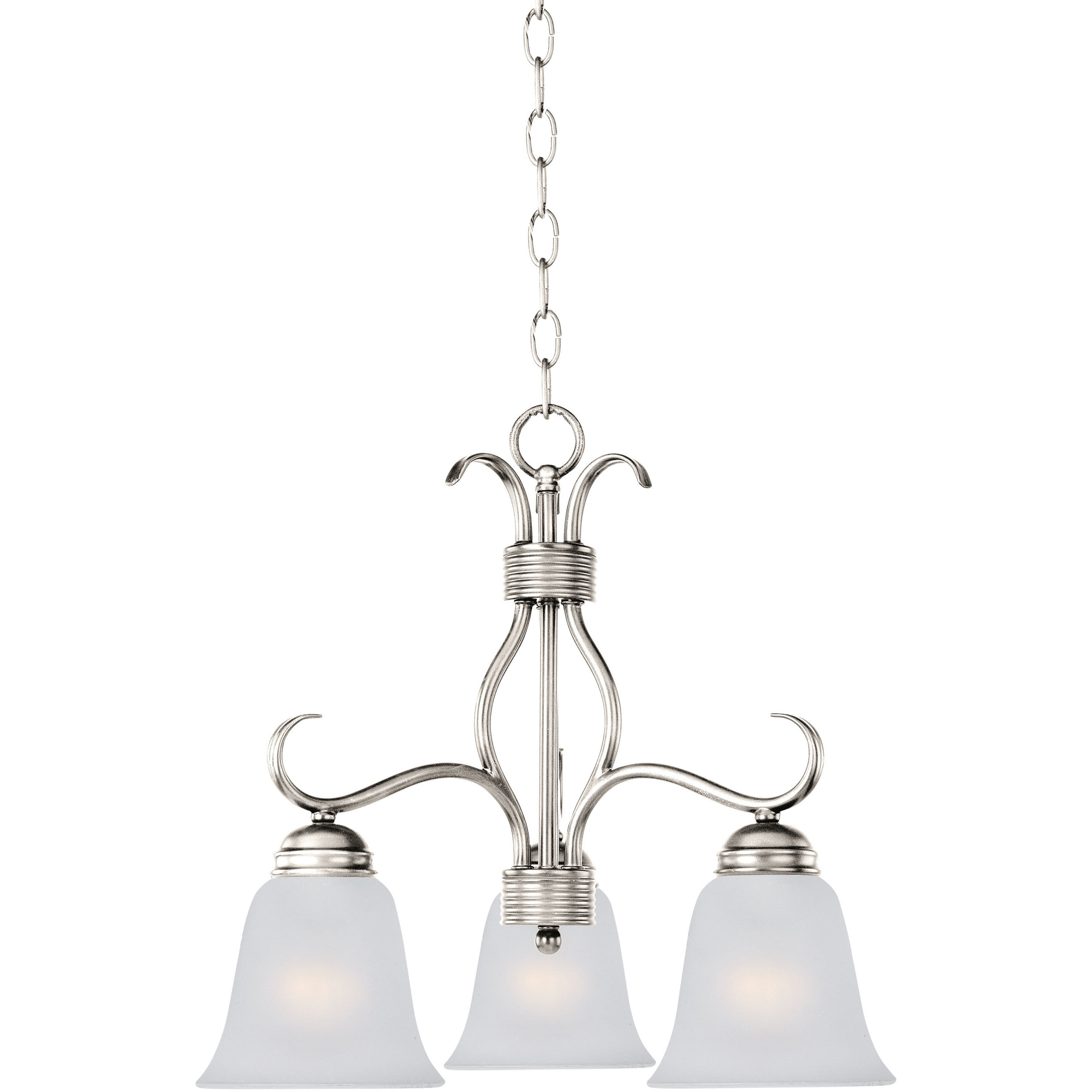 Basix 3 Light 19 inch Satin Nickel Mini Chandelier Ceiling Light